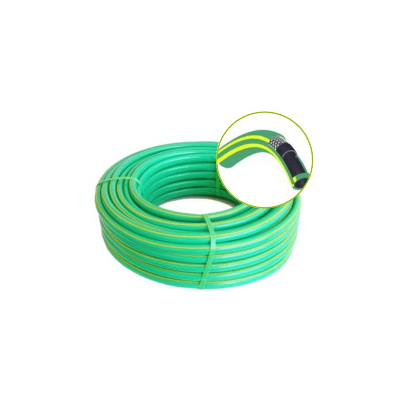 BONERVA | MANGUERA AQUAGARDEN REFORZADA VERDE 50 METROS | RESISTENTE A LA PRESIÓN