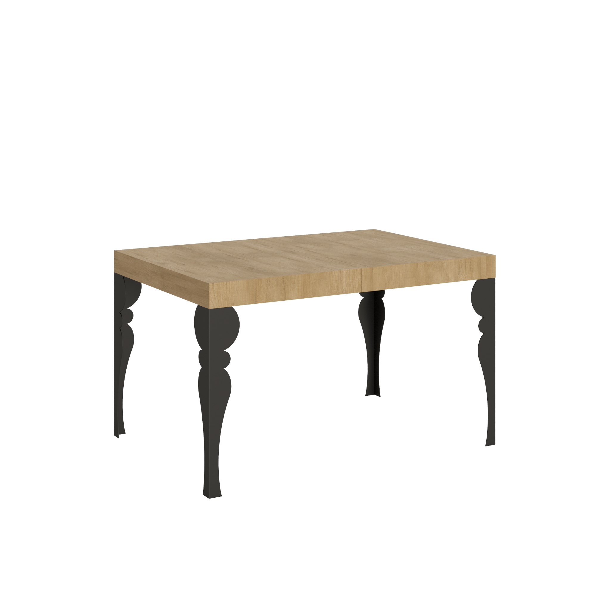 Mesa extensible 90x130/390 cm Paxon Roble Nature Estructura Antracita - Itamoby