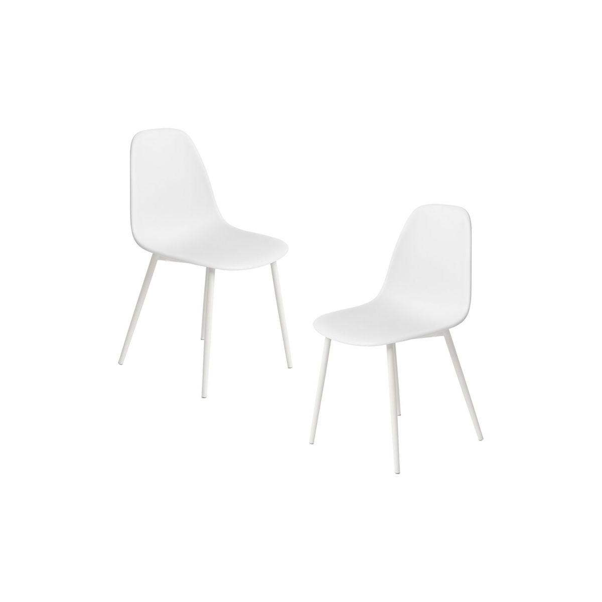 Regalos Miguel - Packs Sillas Comedor - Pack 2 Sillas White Teok Polipiel - Blanco