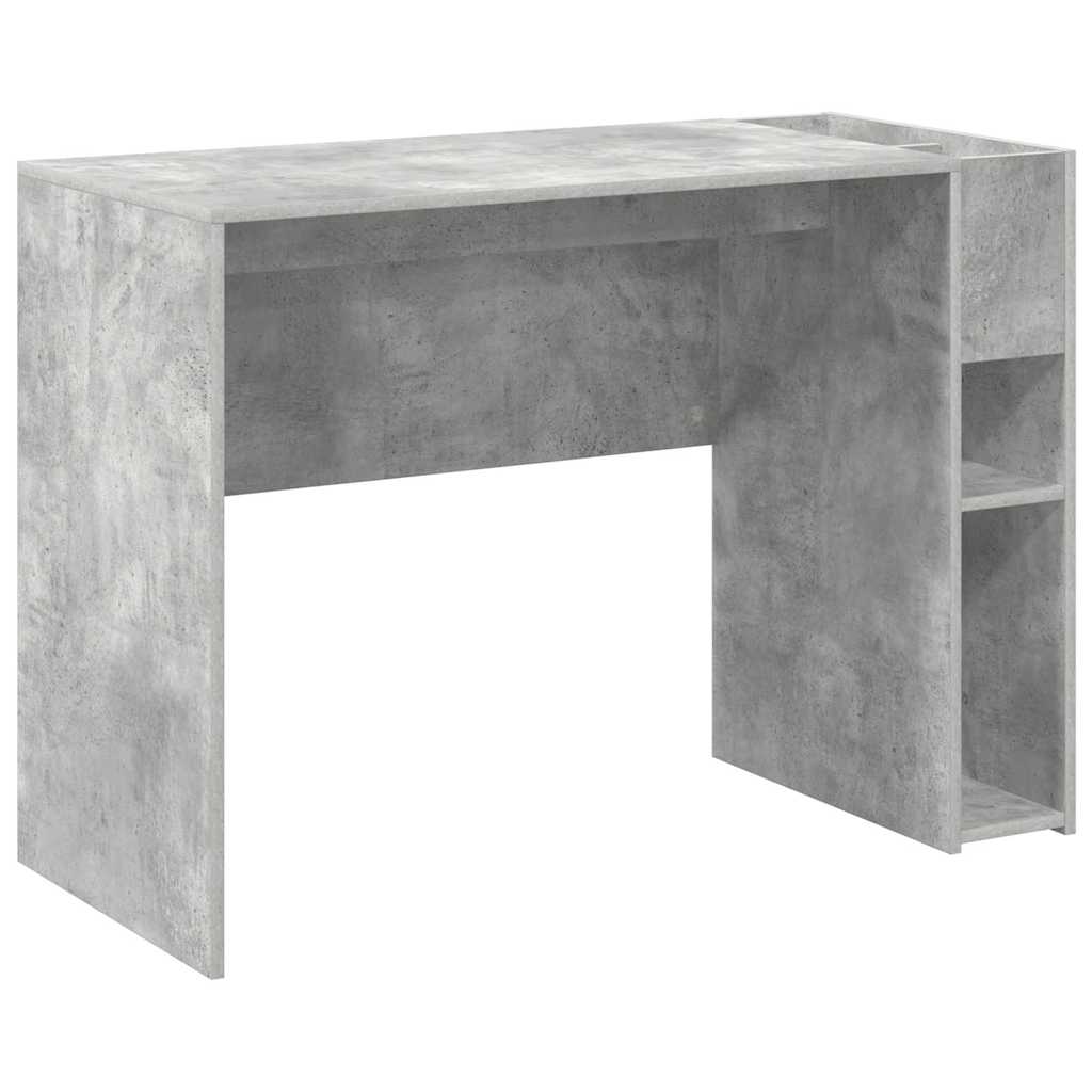 vidaXL Escritorio Gris Concreto 109 x 50 x 78 cm Madera de ingeniería
