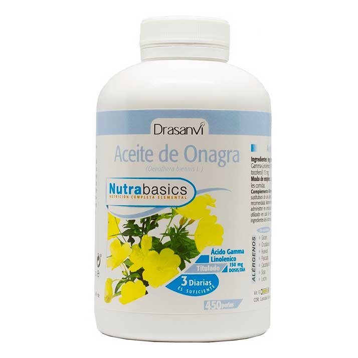 Drasanvi Onagra Aceite 450 Perlas 500Mg Nutrabasicos.
