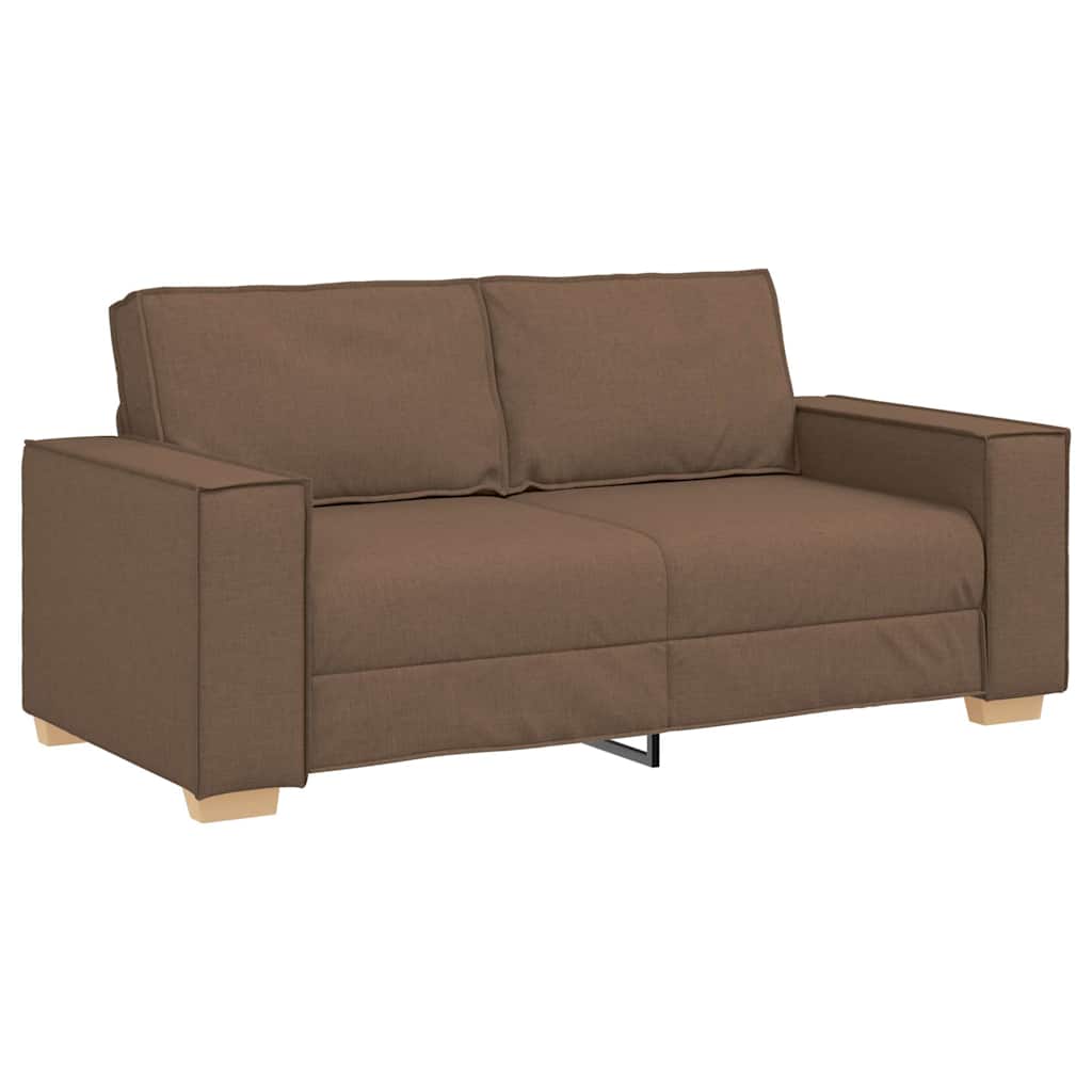 vidaXL Sofá de 2 plazas de tela marrón, 180x78x84 cm