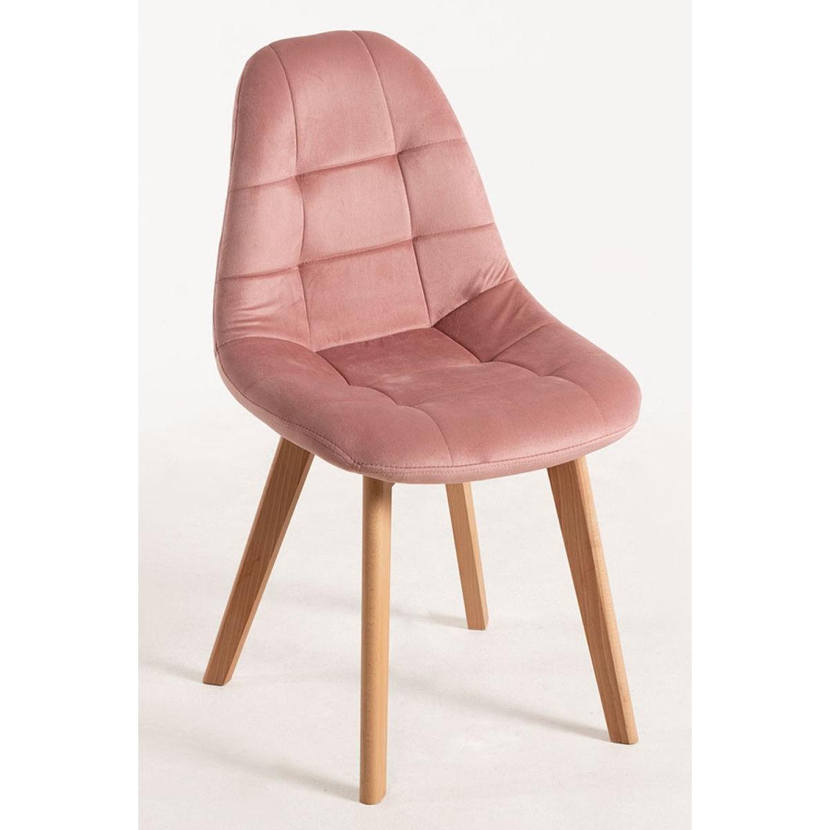 Regalos Miguel - Packs Sillas Comedor - Pack 6 Sillas Kelen Terciopelo - Rosa