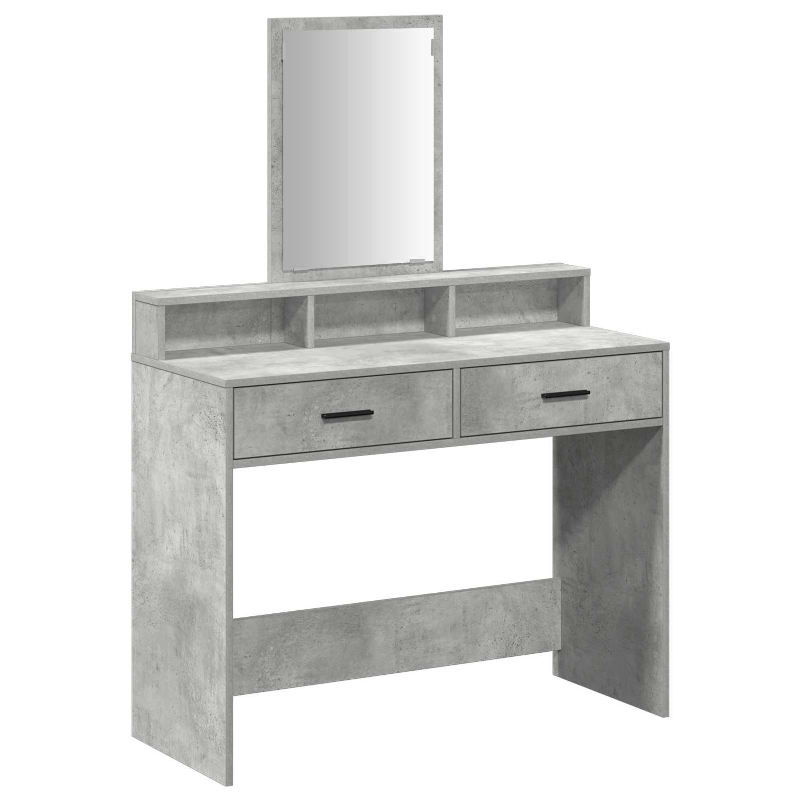 vidaXL Mesa Tocador con cajón Gris Concreto 100 x 41 x 140 cm
