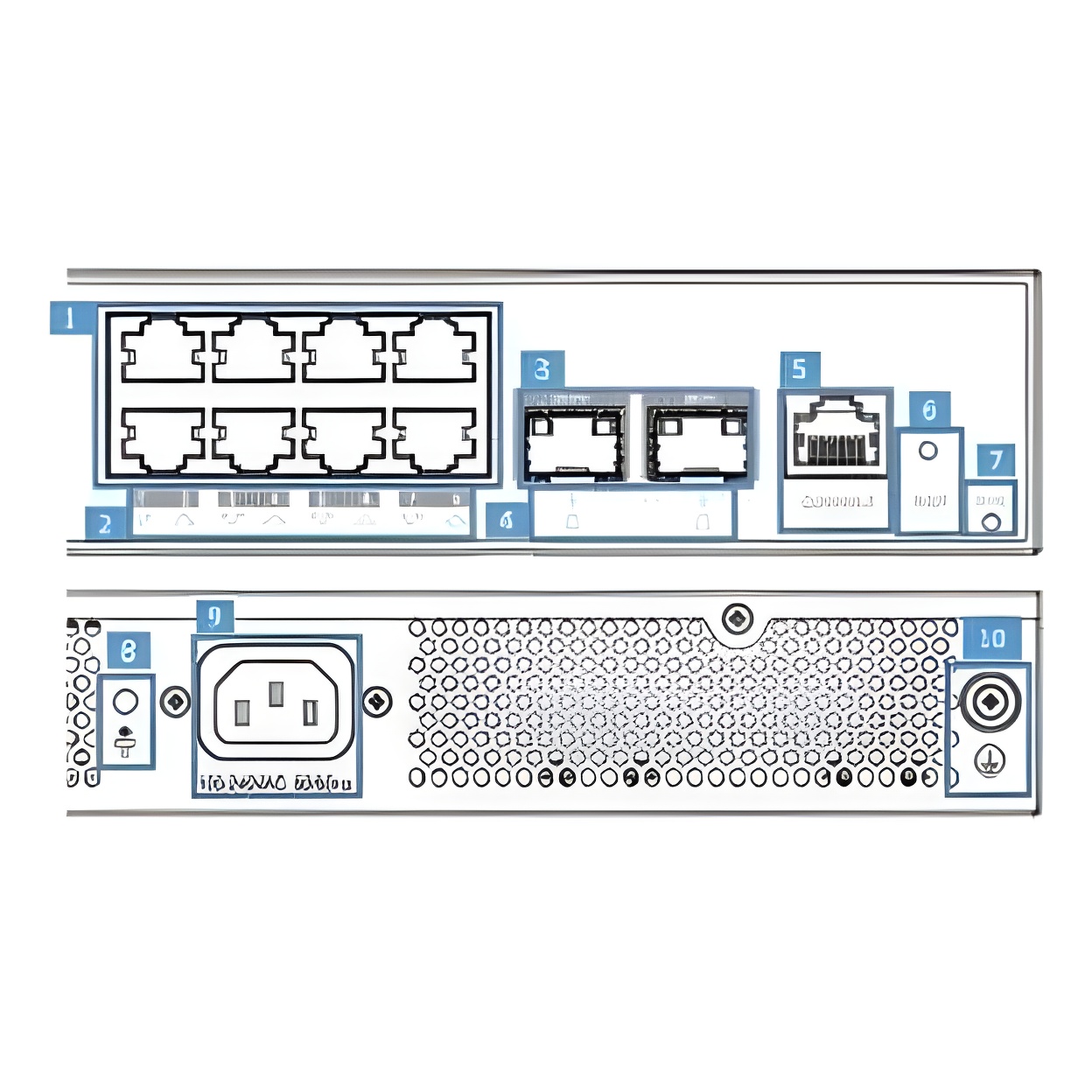 Switch Gestionable Capa 3 Grandstream GWN7811P - 8 Puertos GBE RJ45 Poe 802.3 Af/at - 2 Puertos SFP+ - Sin Ventilador