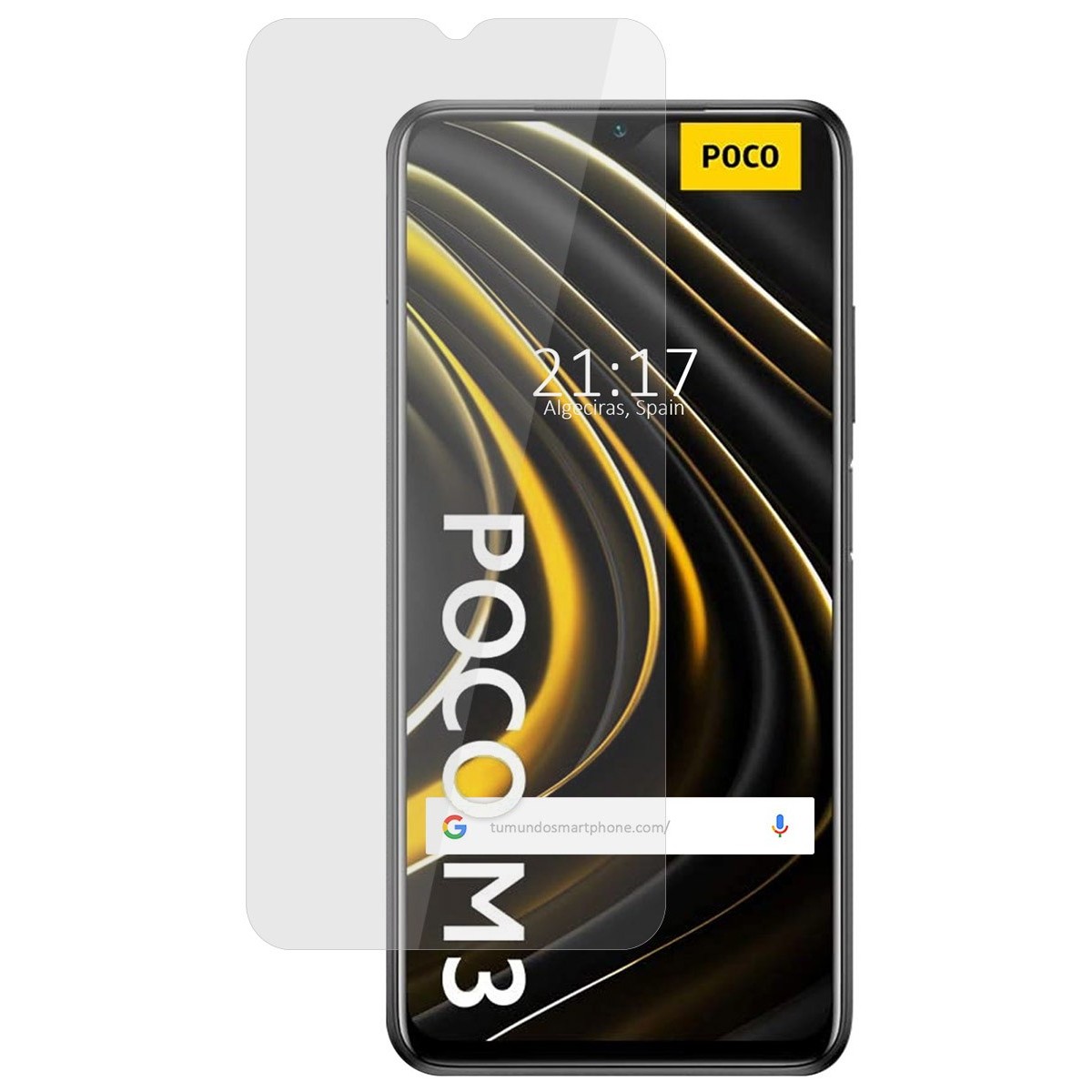 Tumundosmartphone Protector Cristal Templado para Xiaomi POCO M3 / Redmi 9T Vidrio