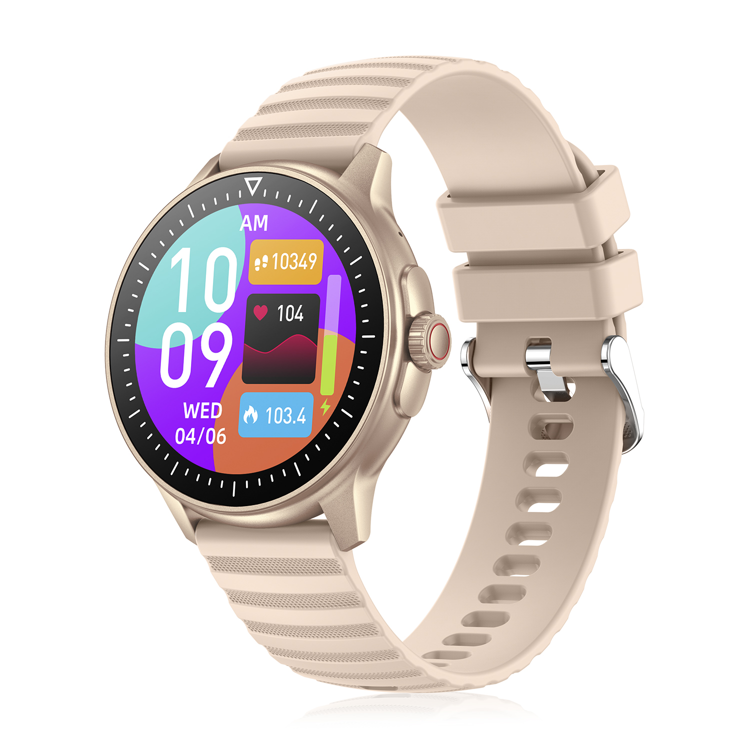 DAM. Smartwatch ZW45 con notificaciones de Apps, llamadas Bluetooth. Medición de tensión y oxígeno en sangre. Corona multifunción. 4,9x1,1x4,7cm