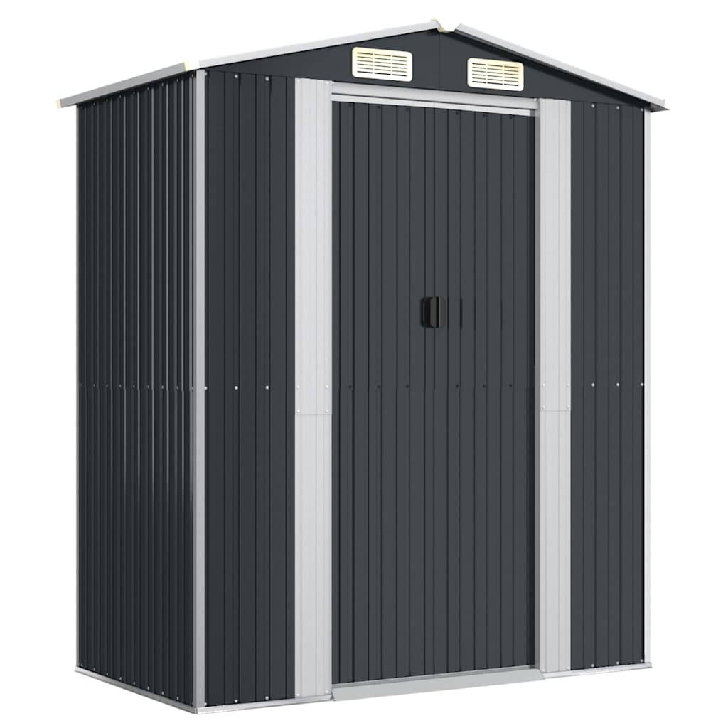 vidaXL Cobertizo de jardín acero galvanizado antracita 192x108x223 cm