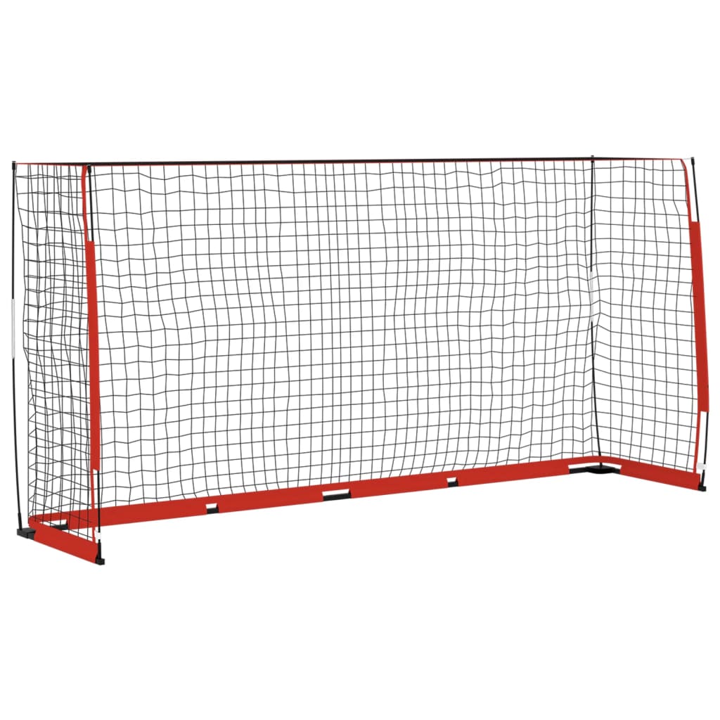 vidaXL Portería de Fútbol Acero Red Plegable Deportiva Infantil Deporte Niños Dimensiones 184 x 91 x 124.5 cm, 366.5 x 91 x 183 cm