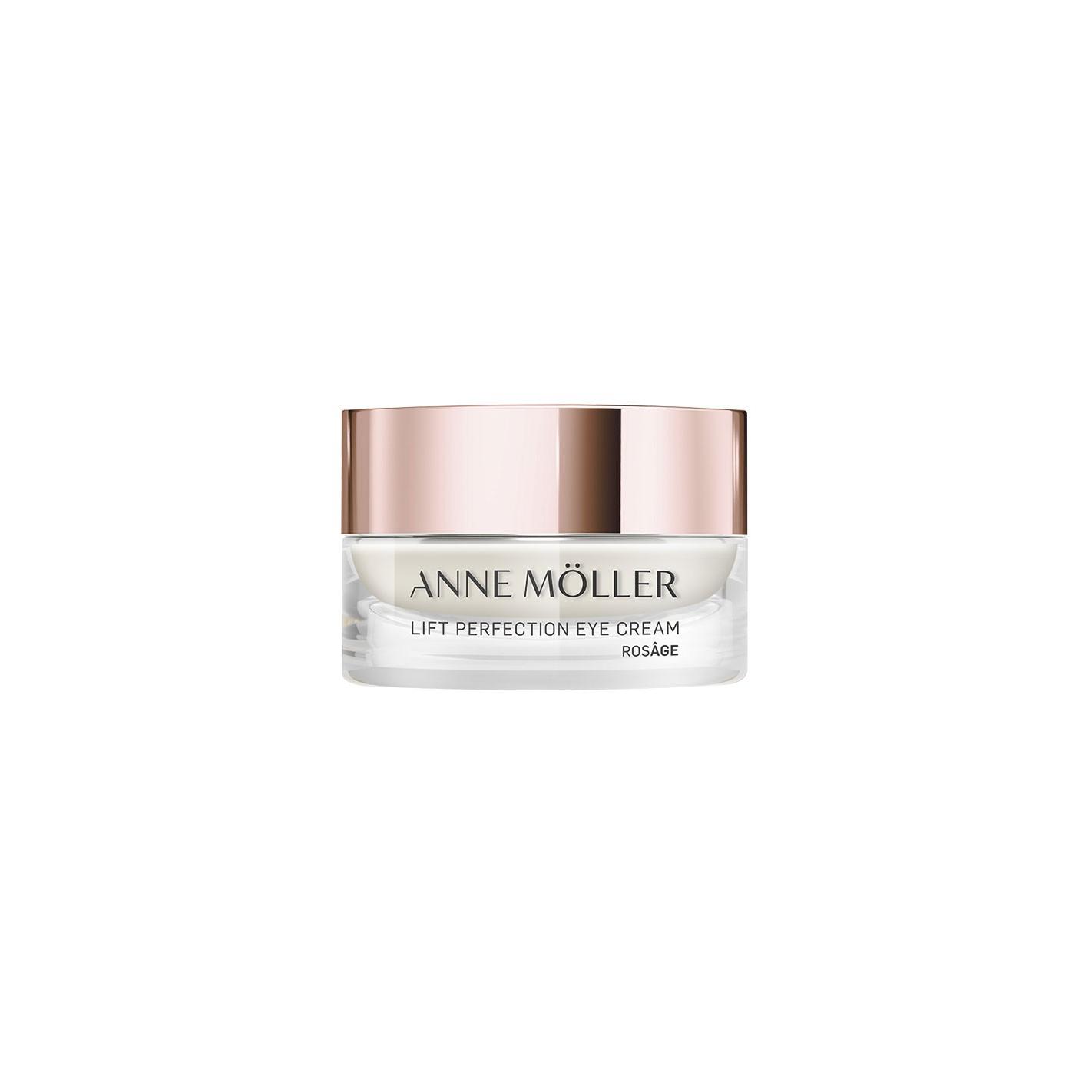 Anne Moller - Crema contorno de ojos Rosage Lift Perfection Gel-crema nacarado con efecto lifting instantáneo, postbióticos, isoflavonas de soja y creatina para reducir arrugas hasta un 17,6% en 30 minutos, ideal para pieles maduras a partir de 50 años