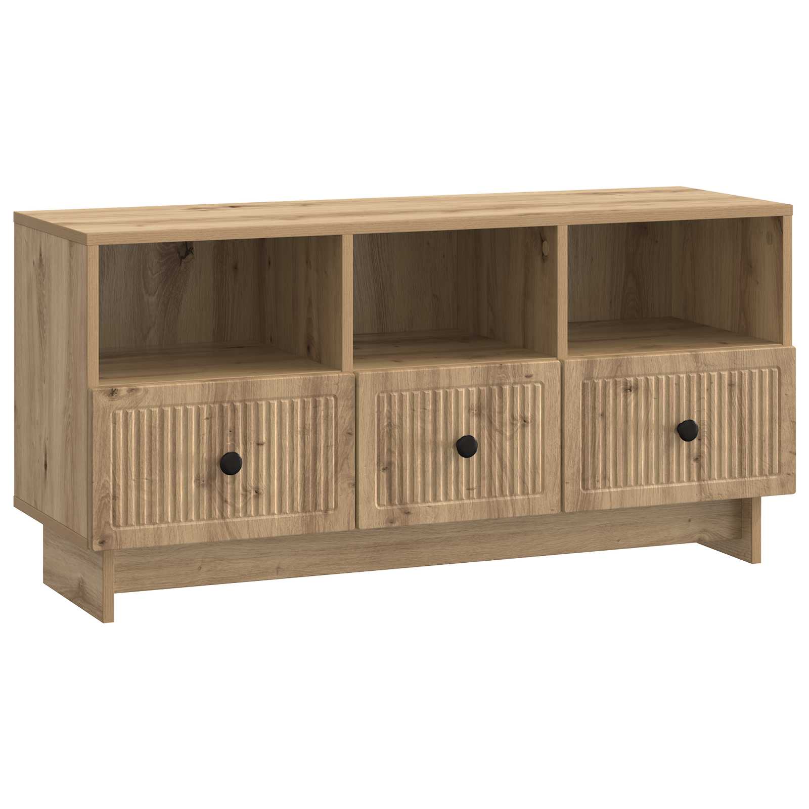 vidaXL Mueble de TV con cajón 102 x 34,5 x 50 cm Madera de Ingeniería Multicolor