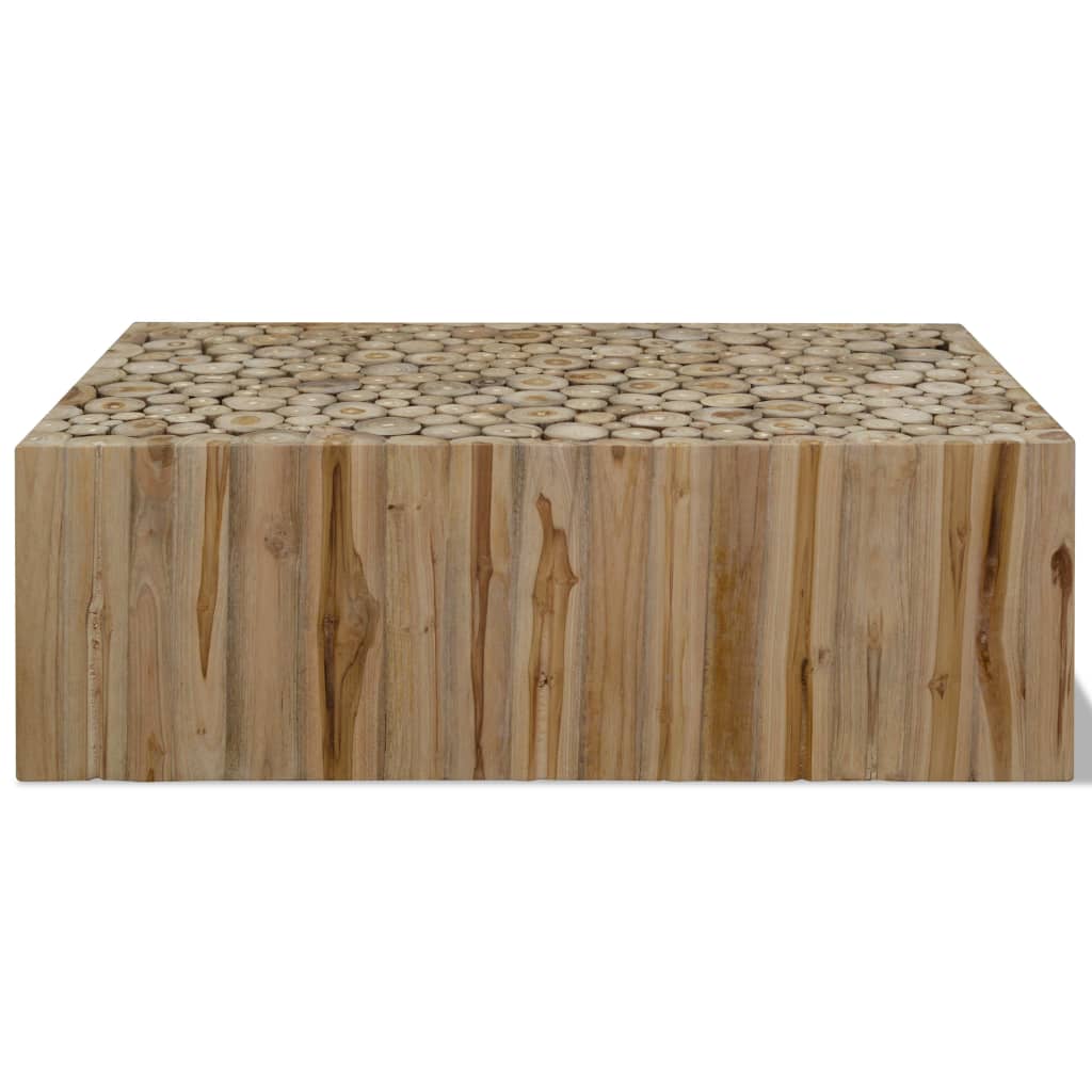Vidaxl Mesa de Centro de Teca Genuina 50 X 50 X 35 Cm