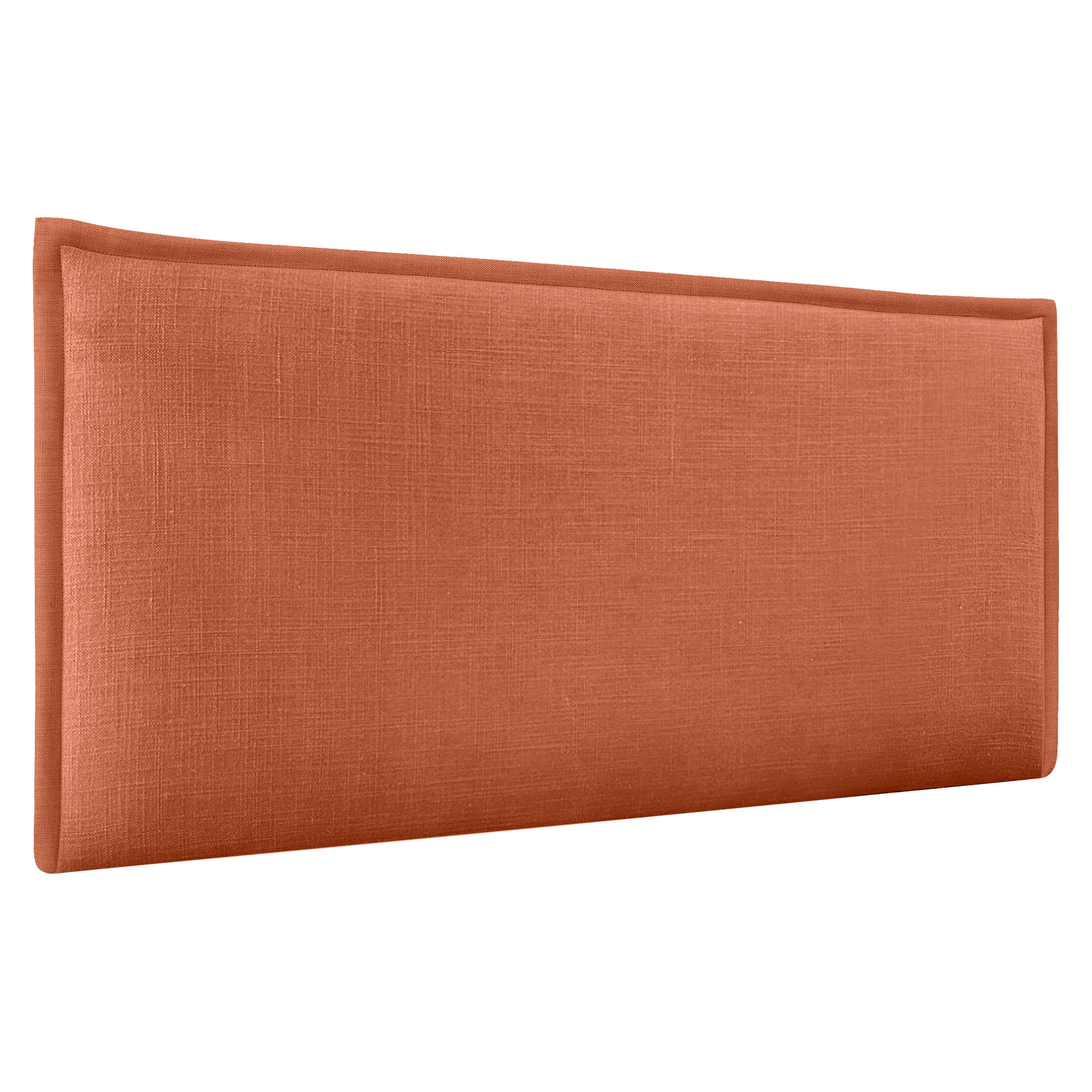 DHOME Cabecero de Lino Natural Liso con Ribete Cabezal Tapizado Cama Dormitorio Moderno Top Trending (Naranja Lino)