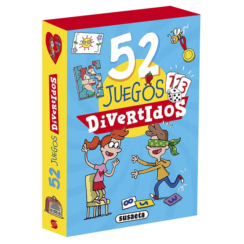 Naipecoleccion Susaeta ediciones Baraja de 52 cartas con actividades y juegos para divertirse y no aburrirse Para todas las edades Playa Piscina Viajar Camping Coche Fáciles Diversión