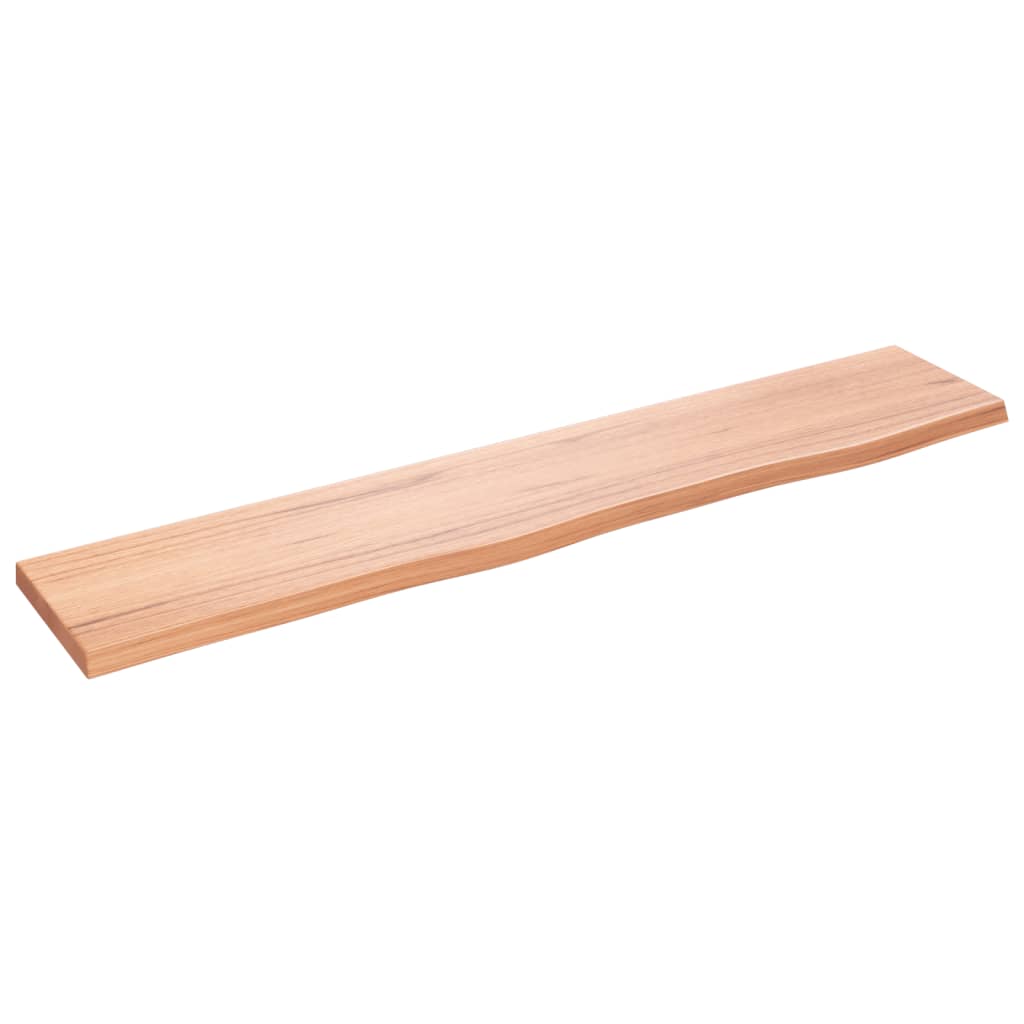 Vidaxl Estante de Pared de Madera Roble Tratada 100x20x2 Cm - Natural, Marrón Claro, Marrón Oscuro