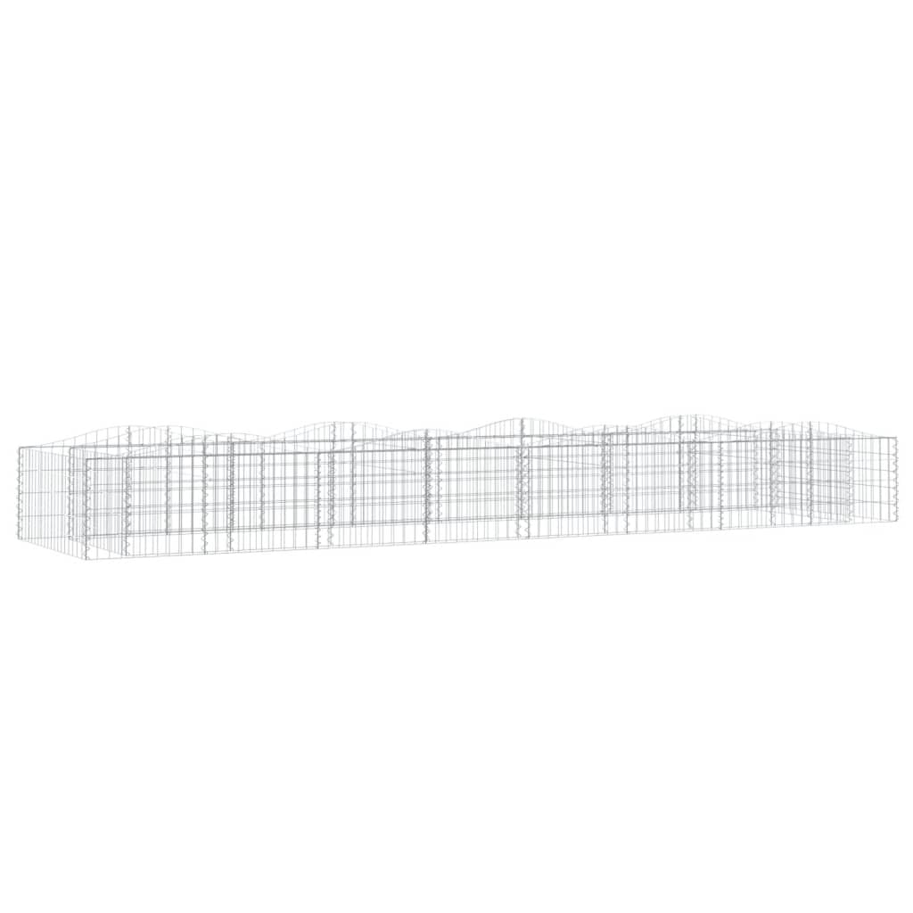 Arriate de Gaviones Forma Arco Vidaxl Hierro Galvanizado