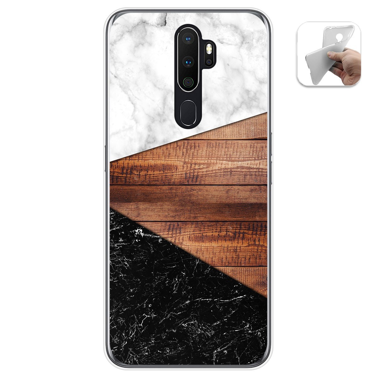 Tumundosmartphone Funda Gel Tpu para Oppo A5 2020 diseño Mármol 11 Dibujos
