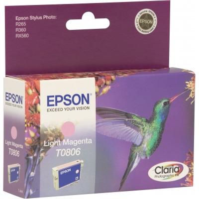 Epson - Cartucho de tinta C13T08064011 magenta claro 7,4 ml para impresoras Stylus Photo R265, R360 y RX560 resistente al agua y a la decoloración