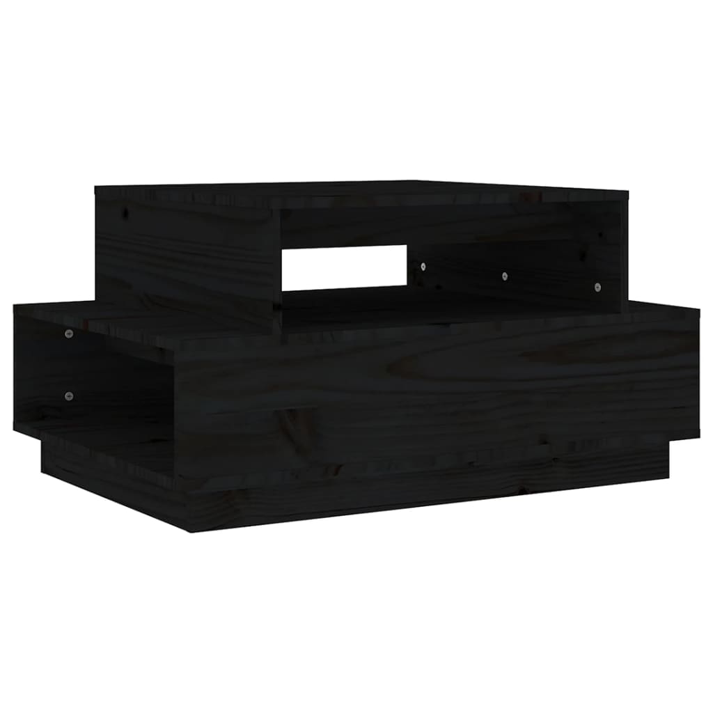 Vidaxl Mesa de Centro de Madera Maciza de Pino 80x55x40,5 Cm Natural