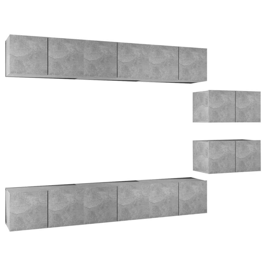 vidaXL Set de muebles de salón 8 piezas madera ingeniería 60x30x30 cm, Mueble de Salon, Mueble TV, Mueble TV salon, Mesa de TV, Mueble tele