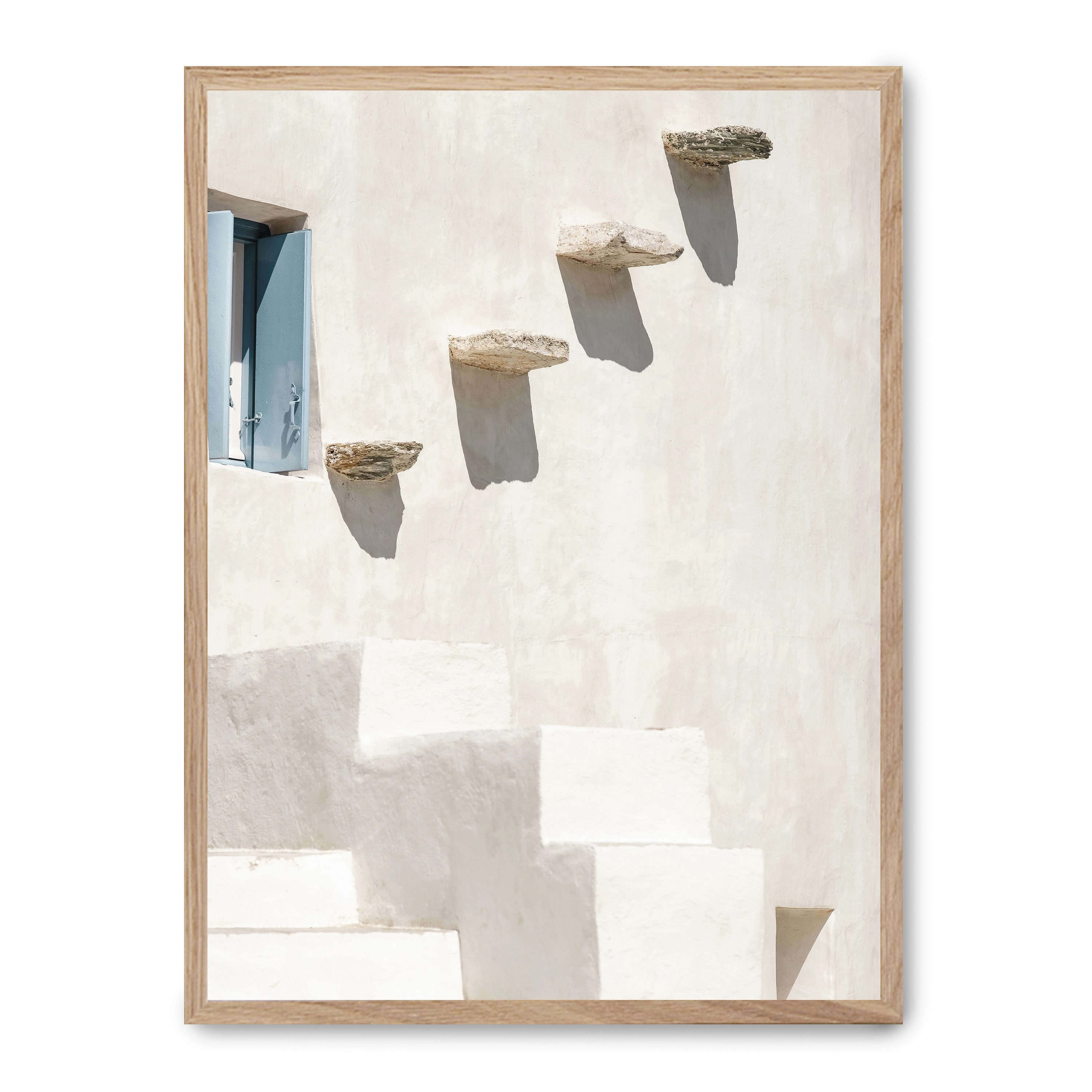 Cuadro simplicity 30x40cm, Póster impreso en papel de primera calidad de 180gr, montado sobre marco de madera MDF acabado roble., Arquitectura