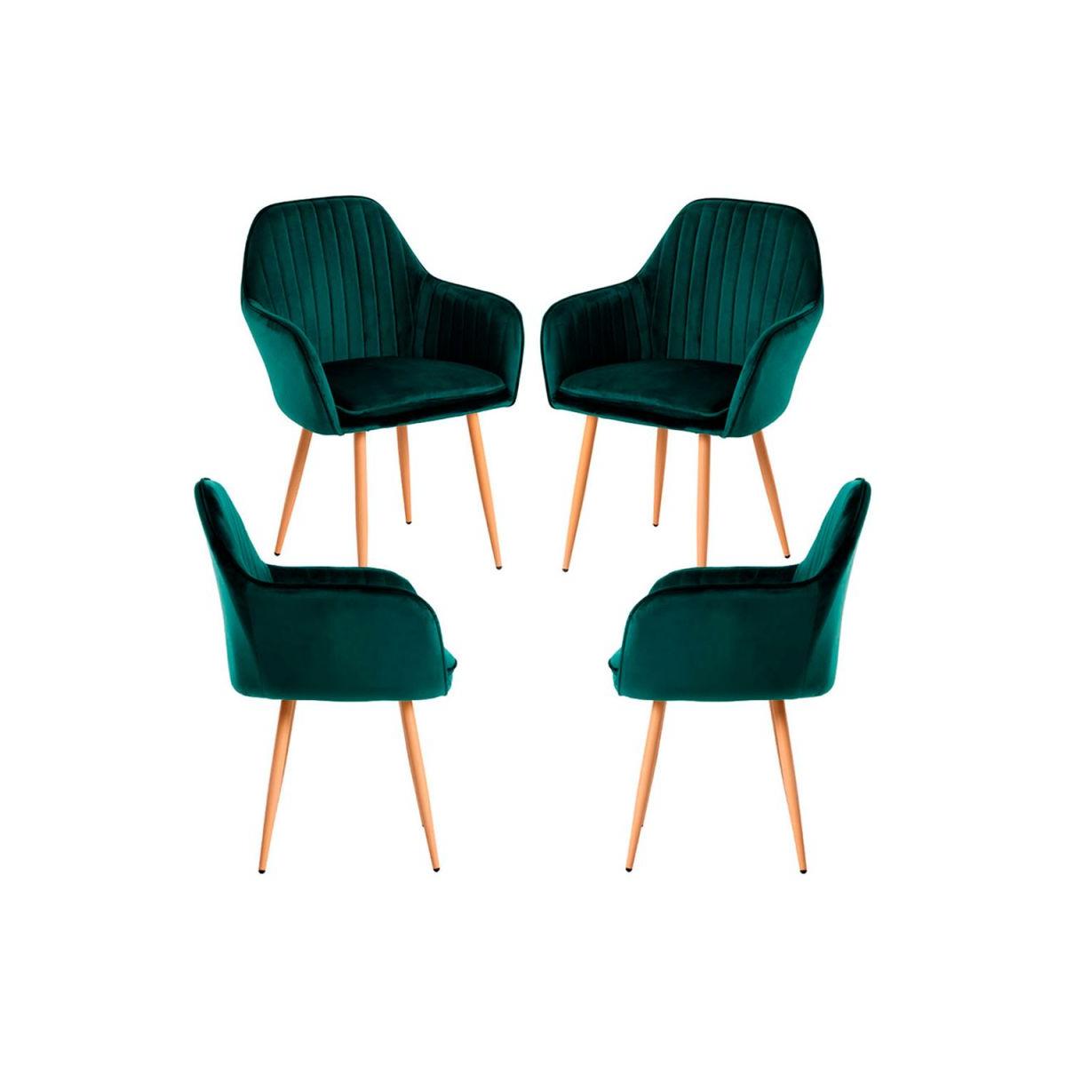 Regalos Miguel - Packs Sillas Comedor - Pack 4 Sillas Chic - Verde