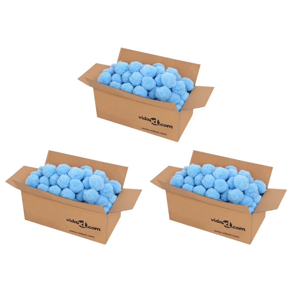 vidaXL Bolas de Filtro de Piscina Depuradoras Reutilizables para Agua 2100 g PE Color Blanco,  Azul, y mas