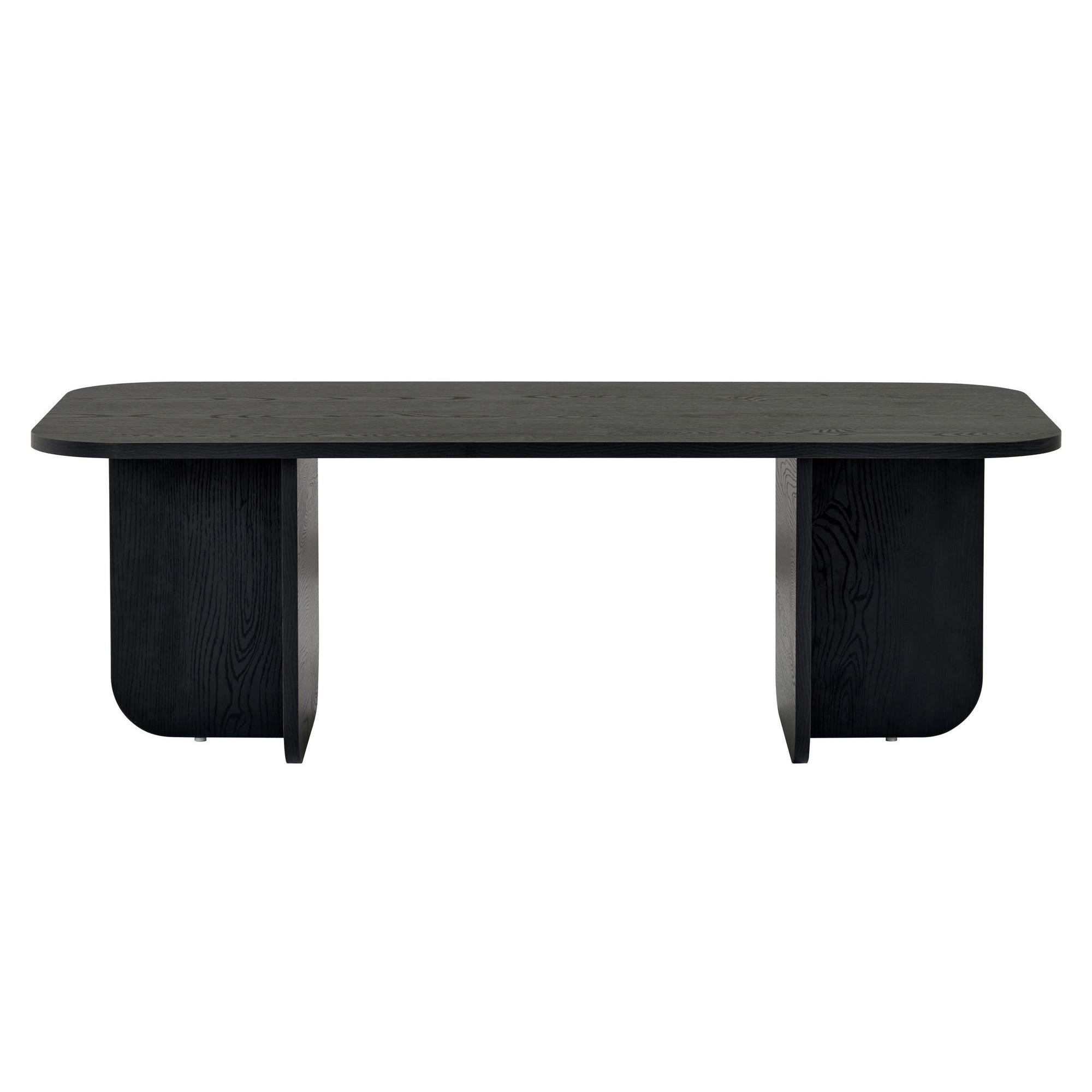 Habitat y Jardin - Mesa baja de madera "Akira" 120 x 60 x 41 cm - Madera negra