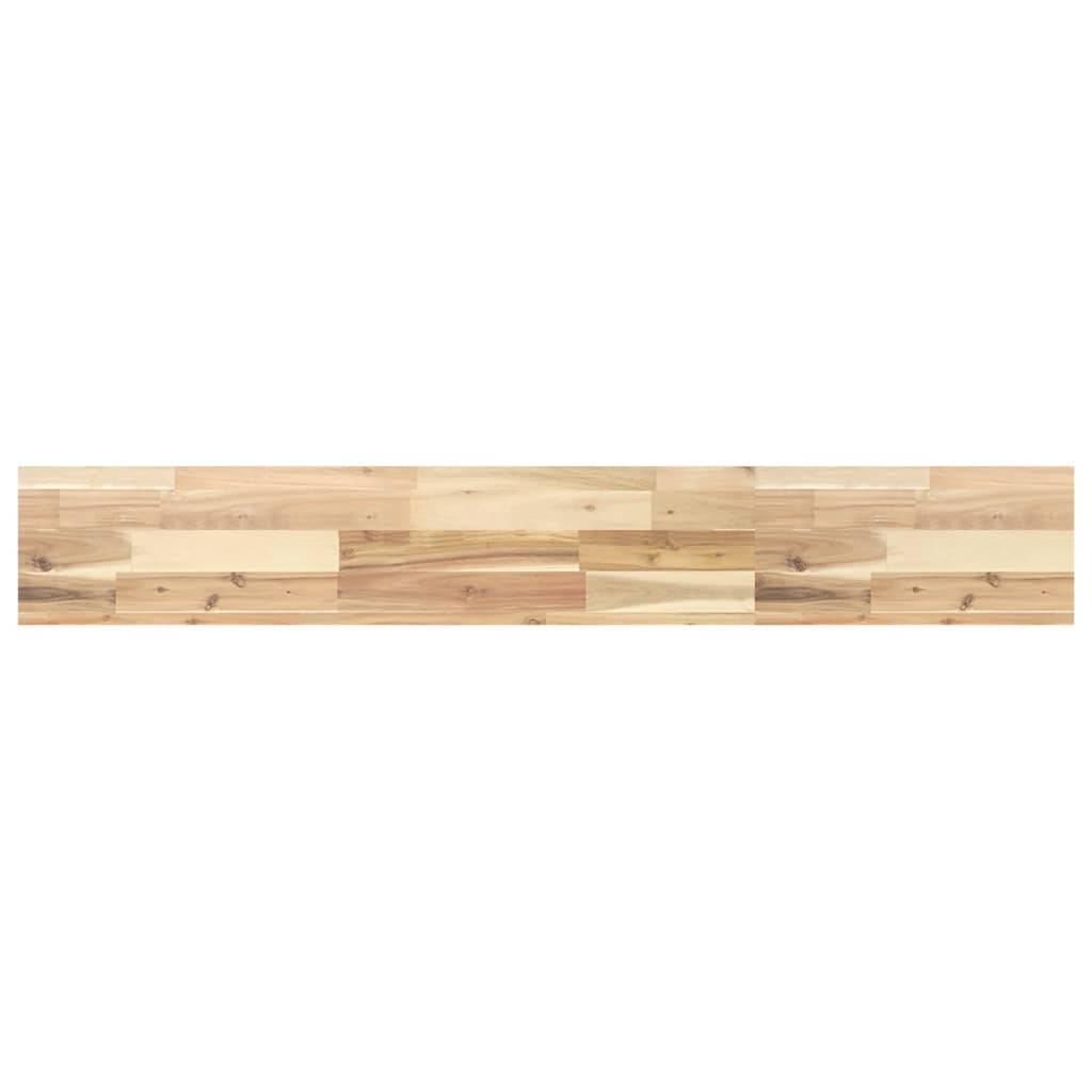 Vidaxl Estante Flotante de Madera Maciza de Acacia con Acabado Al Aceite, 160x20x4cm, Marrón Oscuro - Mueble de Almacenamiento para Oficina, Estudio, Sala de Estar, Dormitorio