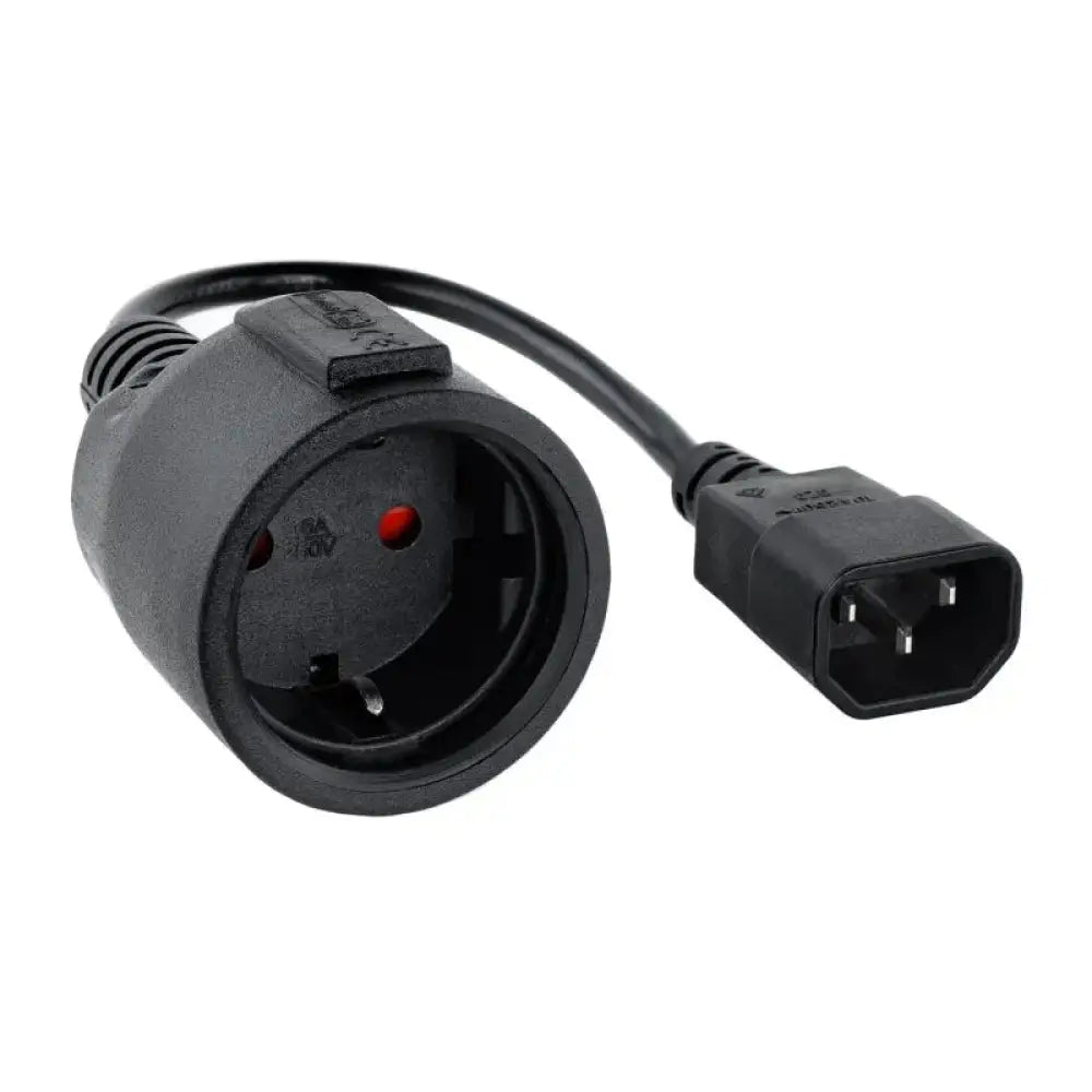 Nanocable Cable Adaptador C14 a CEE7 Macho/Hembra 25cm