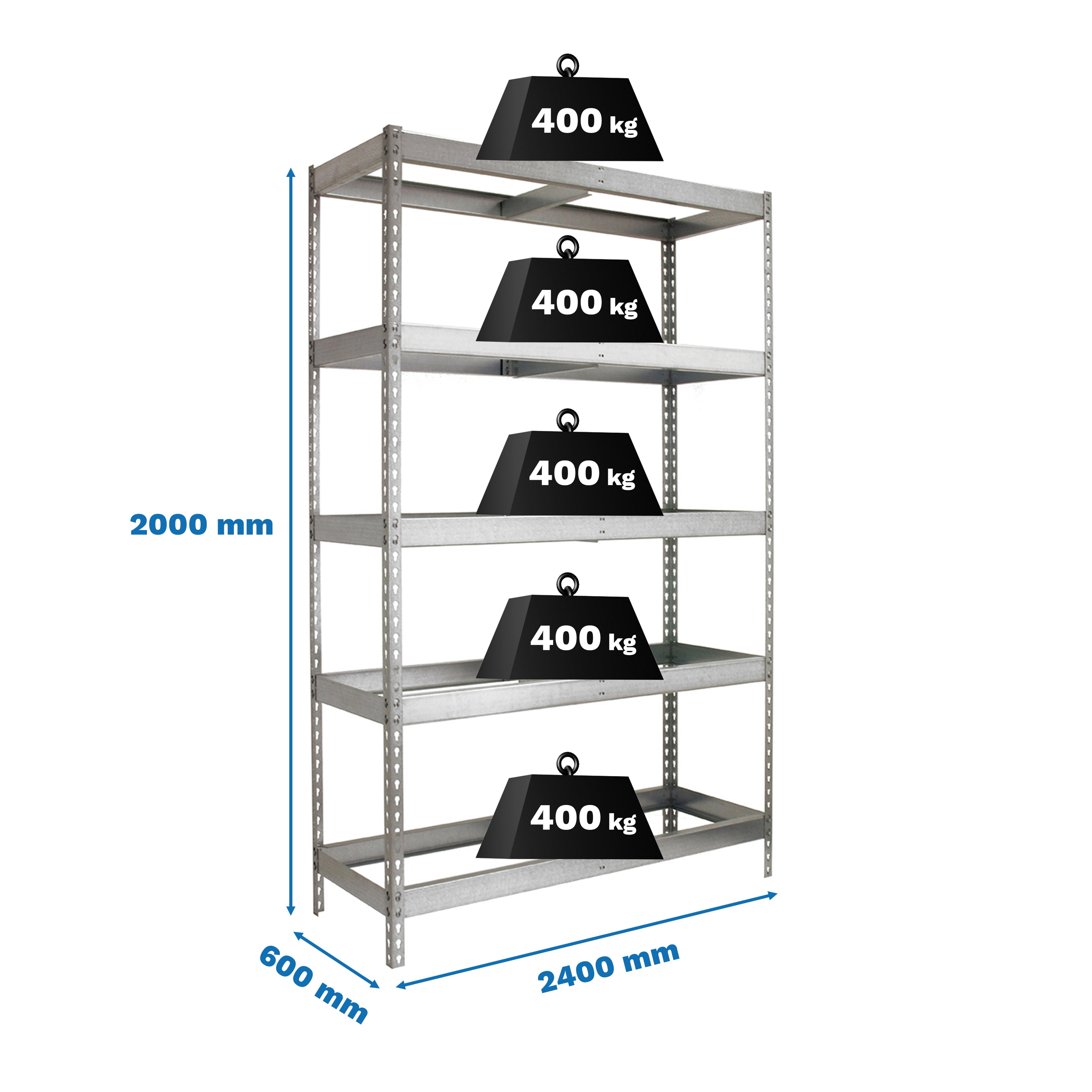 Estantería SIMONRACK Simonforte 2406-5 galva
