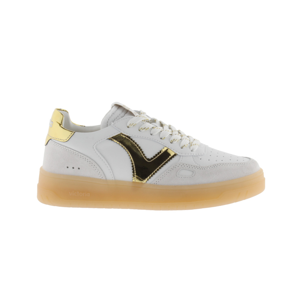 Victoria Seúl Zapatillas de efecto piel con piezas metalizadas y de serraje y suela caramelo 1257130