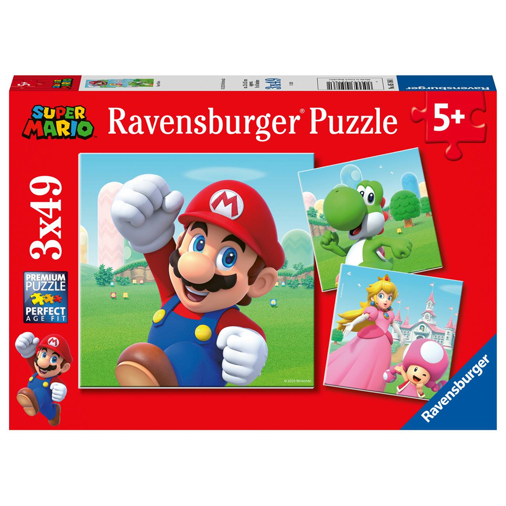 Puzzle 3x49 piezas Super Mario. (5186)