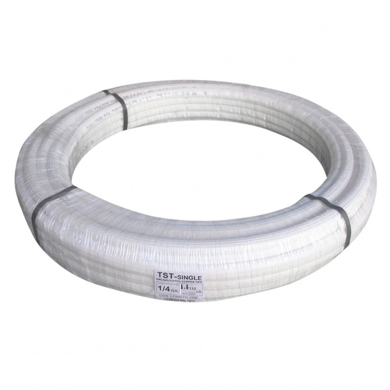 SUINGA Tubo Cobre Refrigeración 1/4" x 3/8", 20 Metros | Tubo Doble Aislado para Aire acondicionado, Refrigeración y Climatización