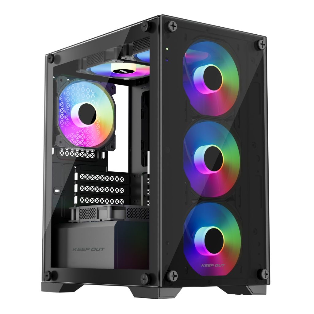 CAJA DE CPU PARA PC KEEP OUT XC-201 GLASS