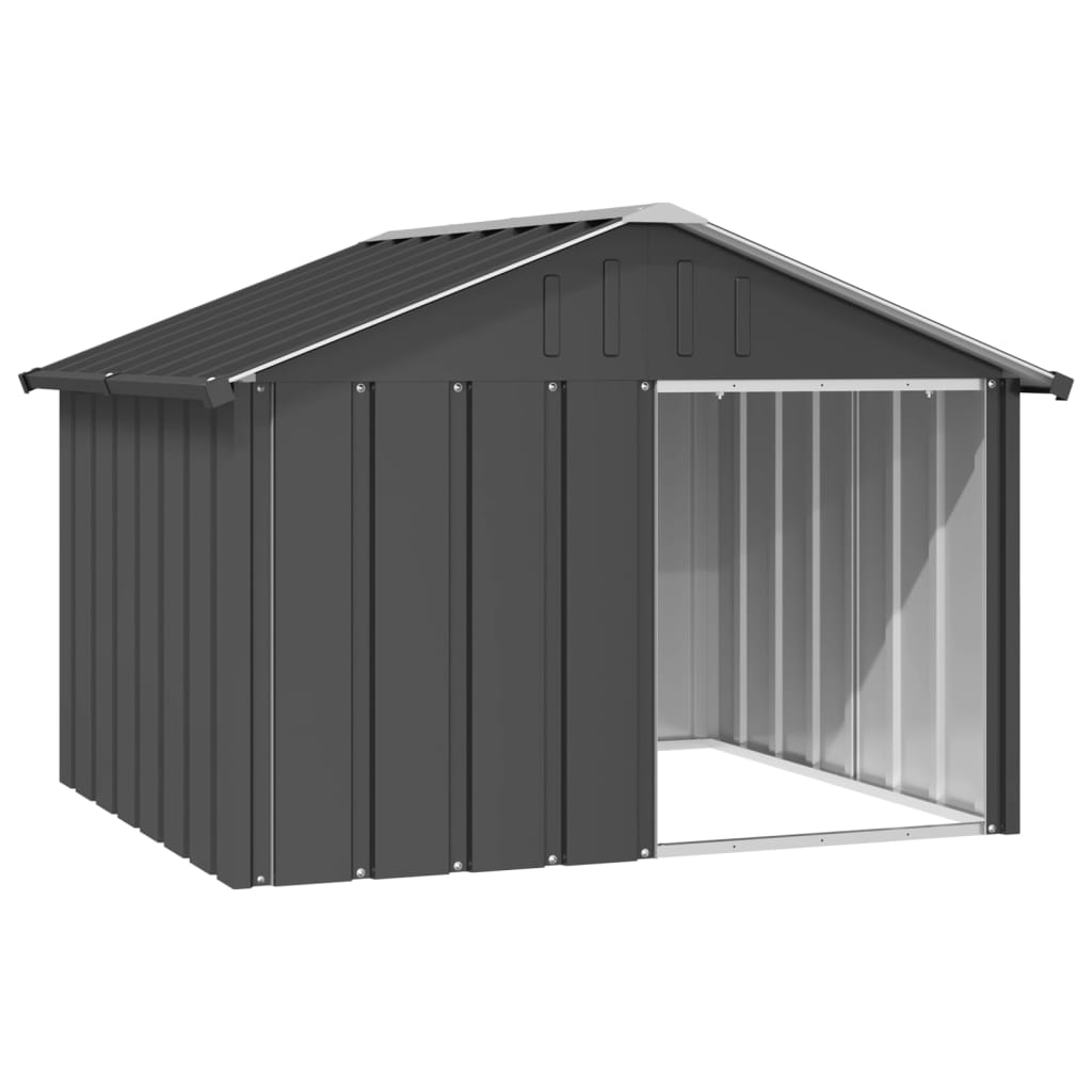 vidaXL Casa para Perro Acero Galvanizado Cachorros Caseta Perrera Color Antracita,  Gris, y mas