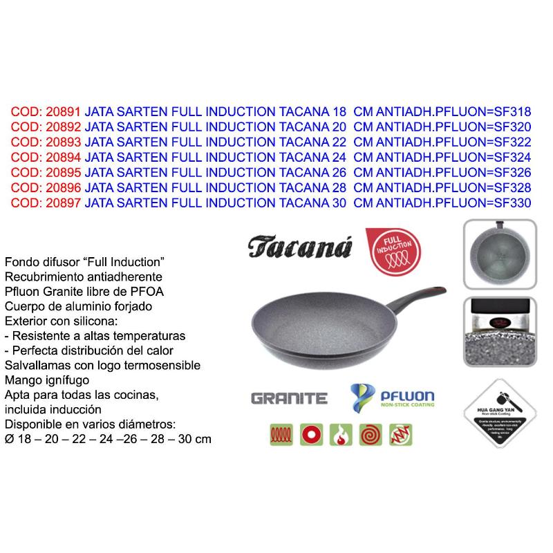 Jata finstock sarten induction tacana 30cm antiadh no pfoa sf330