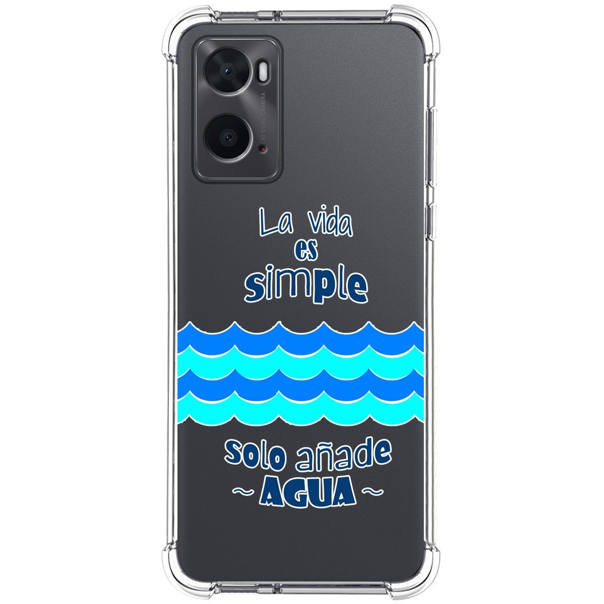 Funda Silicona Antigolpes para Oppo A76 / A96 diseño Agua Dibujos
