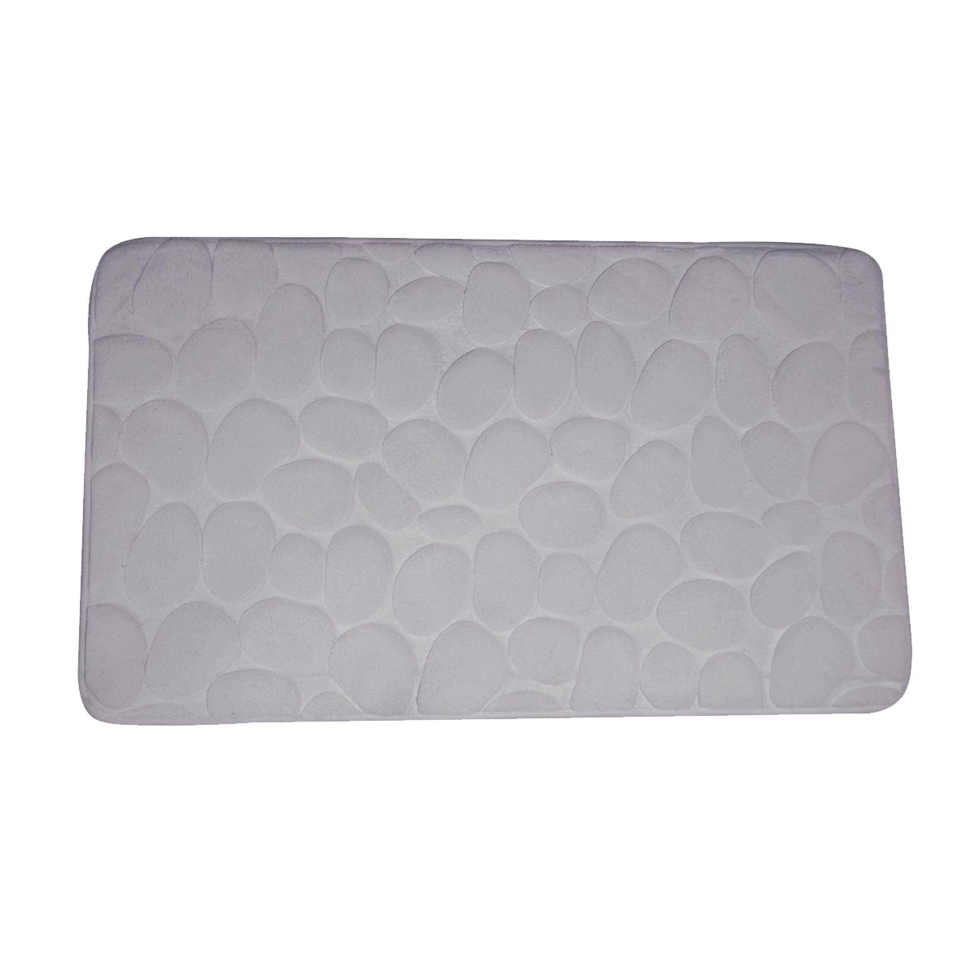 MSV Alfombra de Baño Suave Efecto Piedras Antideslizante 50x80 Cm