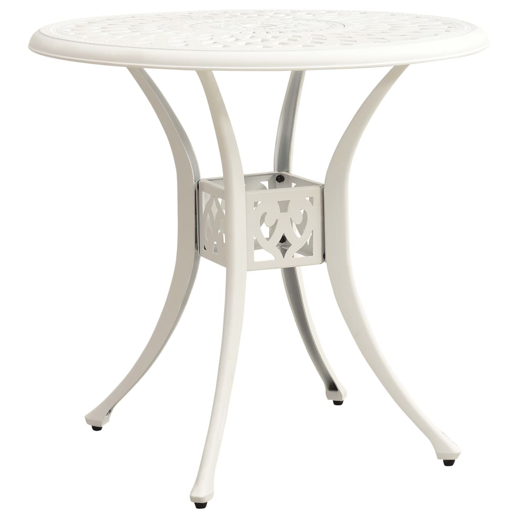 vidaXL Mesa de jardín aluminio fundido 78x78x72 cm en color Bronce/Blanco/Negro | estructura resistente ideal para salón dormitorio o estudio