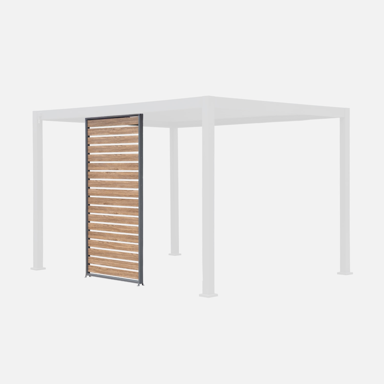 sweeek - Persiana de aluminio efecto madera de 1.3m  , Triomphe persiana 1.3m , 123x6x236