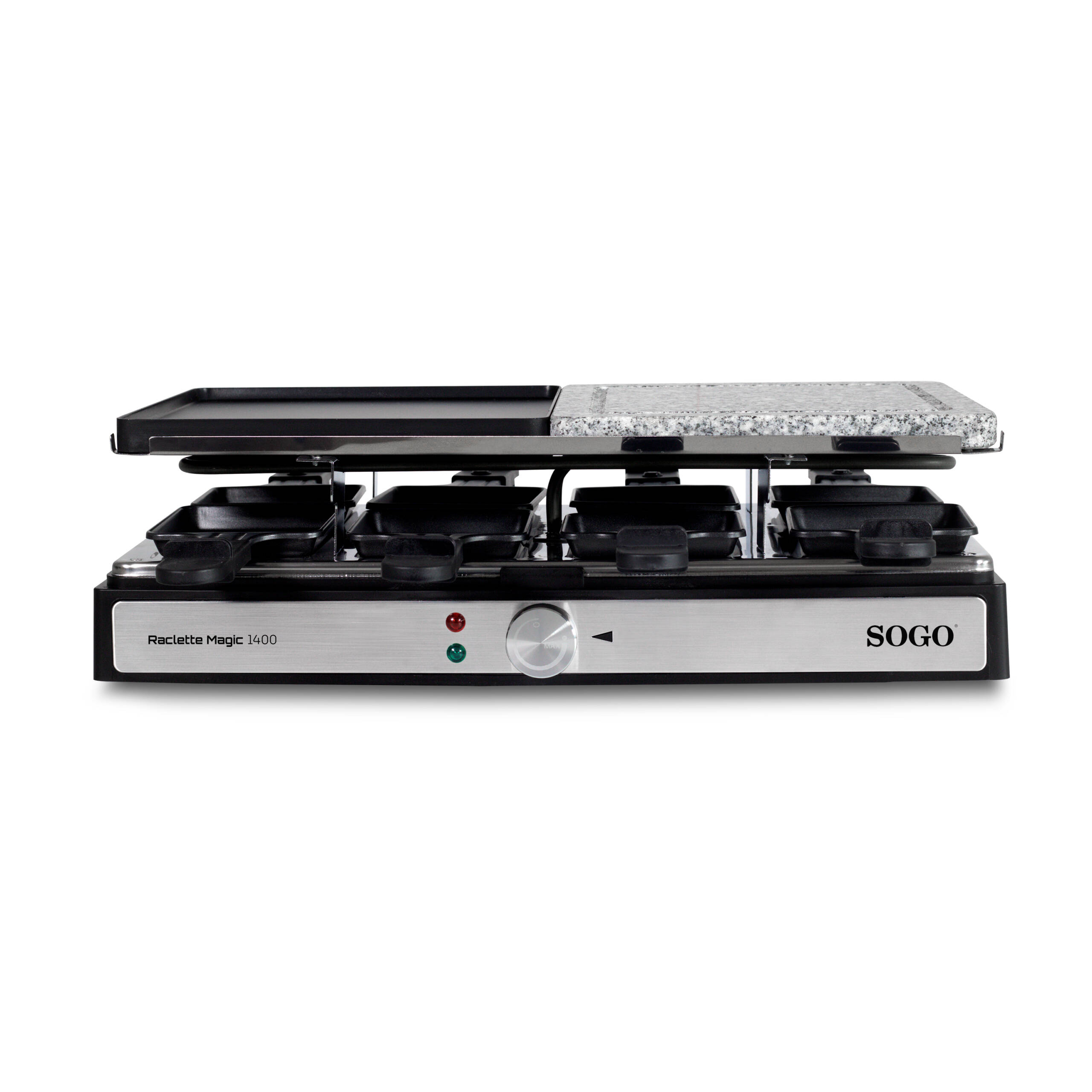 Parrilla Raclette Sogo para 8 Personas  - Lisa + Piedra - 1300W
