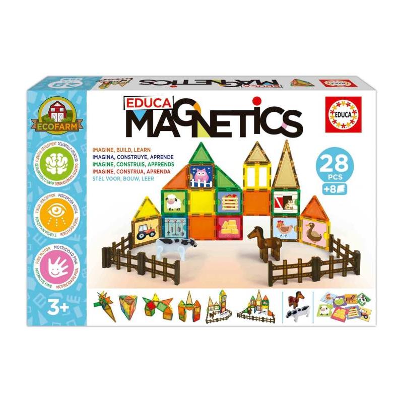 JUEGO MAGNÉTICO EDUCA MAGNETICS ECO FARM 28 PIEZAS