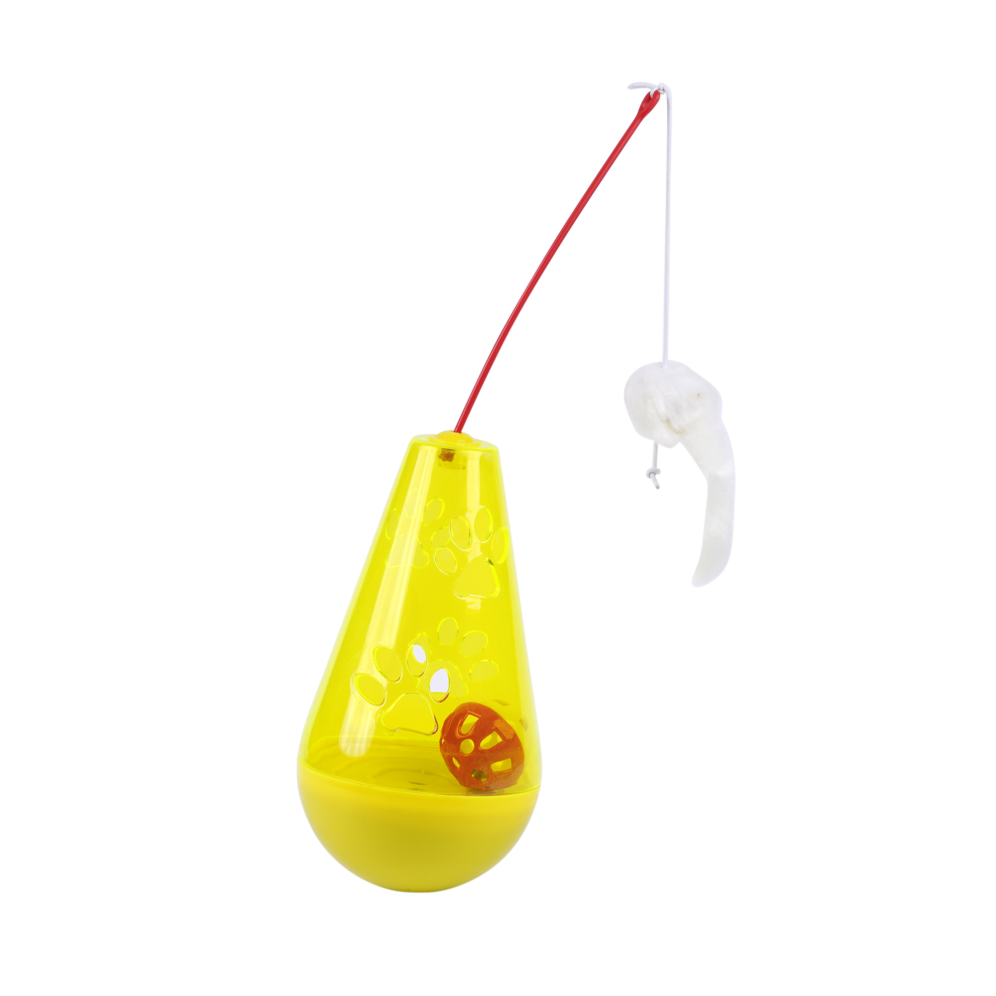 SMELL & SMILE Juguetes para Gatos con balanceo Interactivo para Gatos Juguetes para Gatos con Raton Color Aleatorio 9.5cm