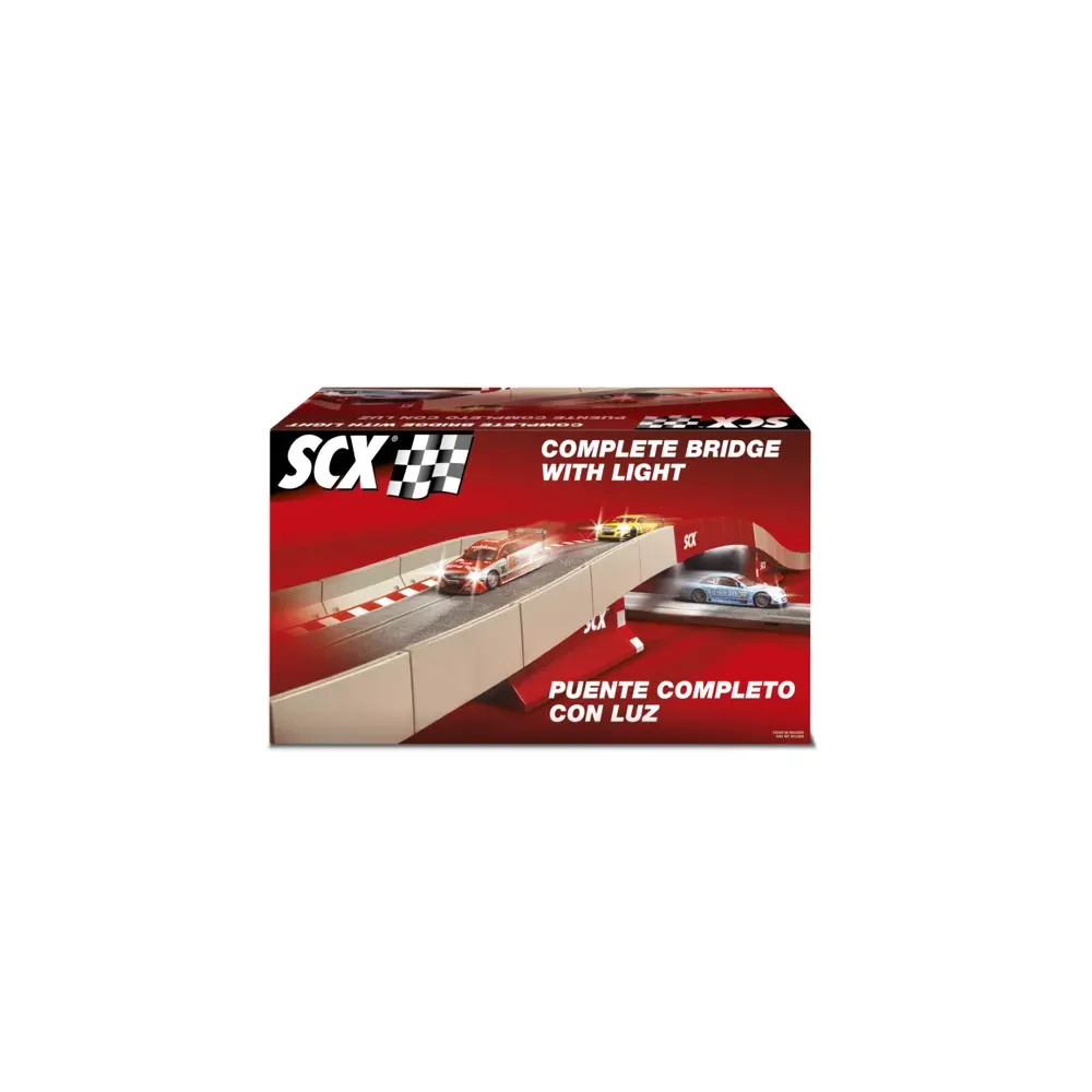 SCX - Set Puente Completo Universal - Accesorios gama Classic para ampliar o mejorar tu pista de carreras o coches de carreras, , Juguetes para niños, Ideal para Regalo, Perfecto para niños y adultos