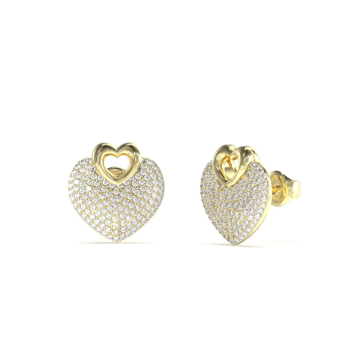 Guess Pendientes Mujer Crazy In Love De Acero Dorado Jube05213jwygt-u