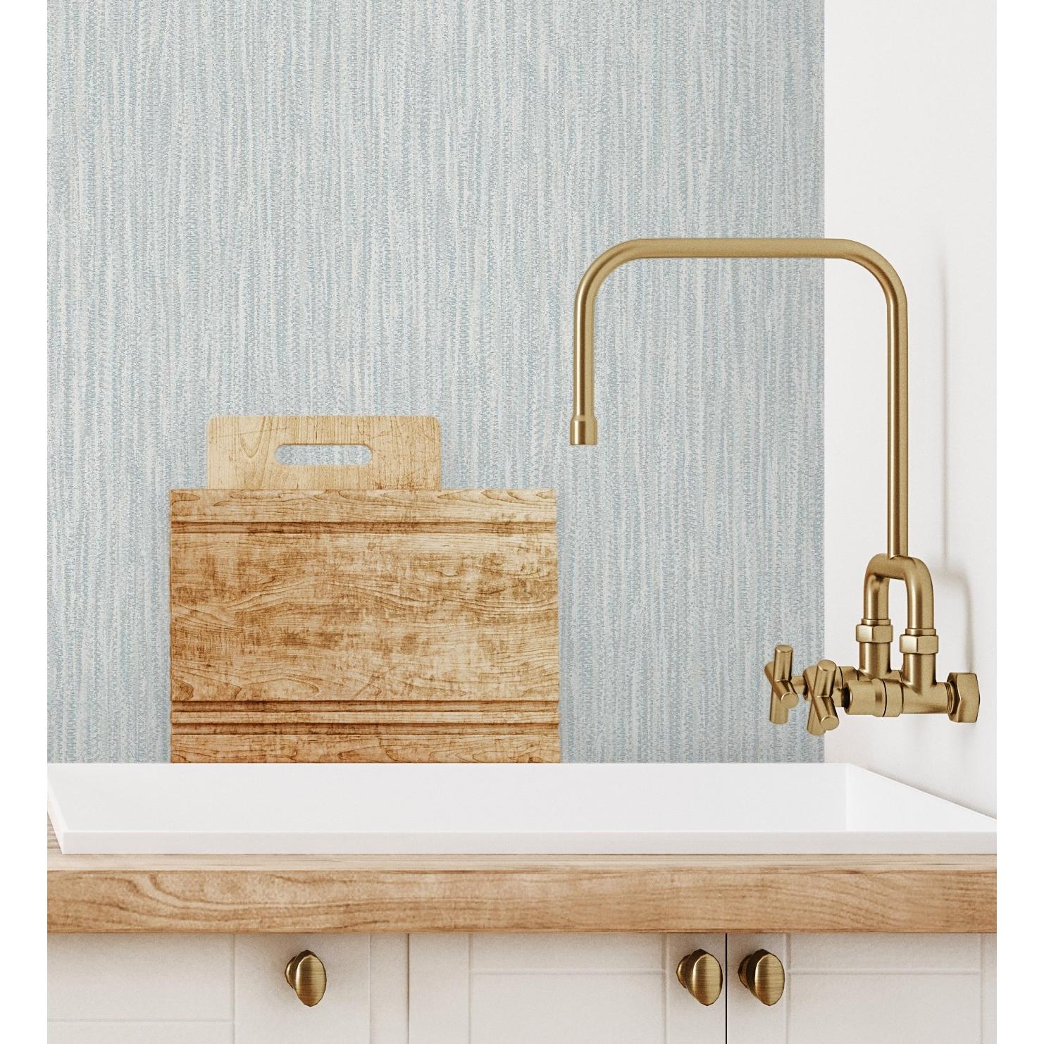 Papel pintado vinílico ecológico efecto textura de tela lino en relieve - Payton 680680 de GAULAN - Rollo de 10 m x 0,53 m