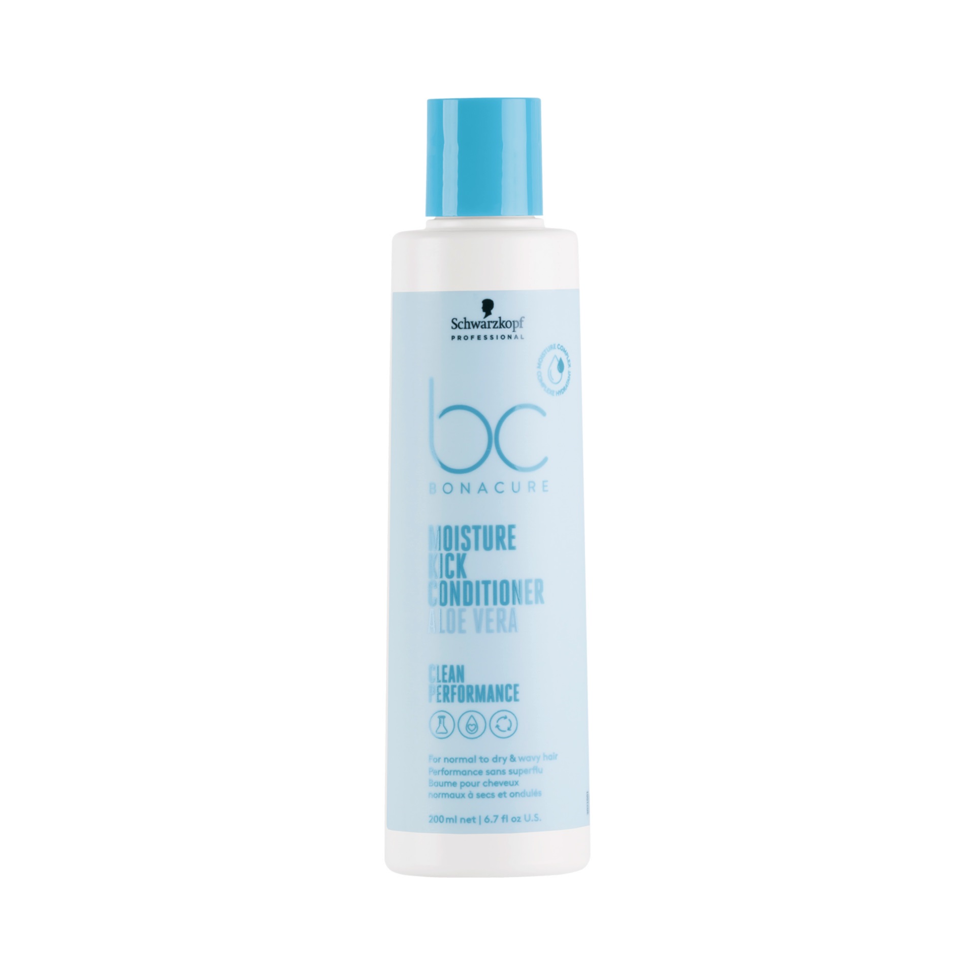 Schwarzkopf Professional Bonacure Moisture Kick Acondicionador 200 Ml. / Acondicionador hidratante para cabello normal a seco, rizado o quebradizo.