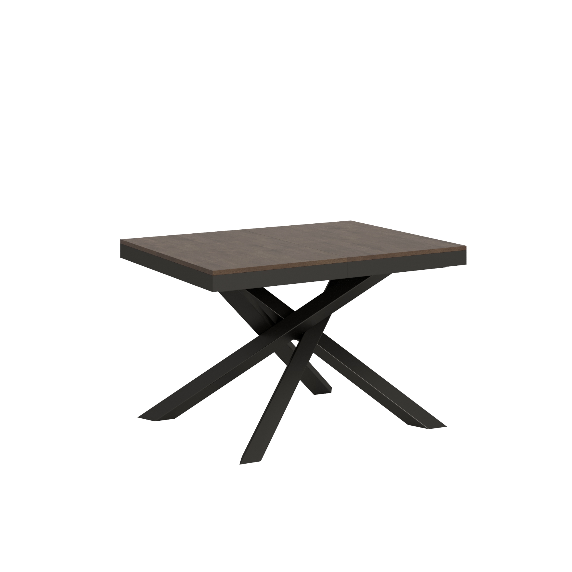 Mesa extensible 90x120/380 cm Volantis Evolution Estructura Nogal Antracita - Itamoby
