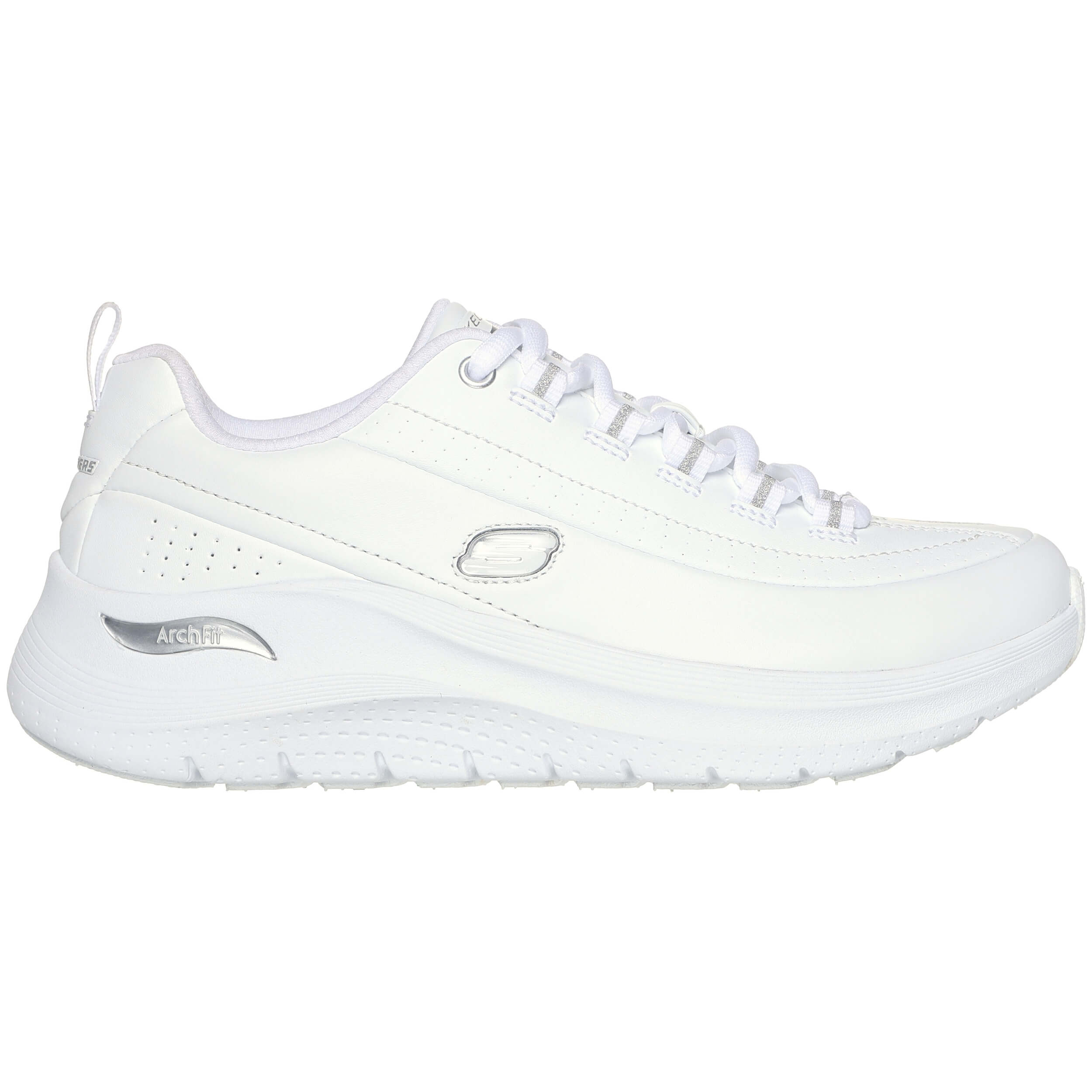 Zapatillas Skechers Arch Fit 2.0-Star Bound para mujer en color blanco